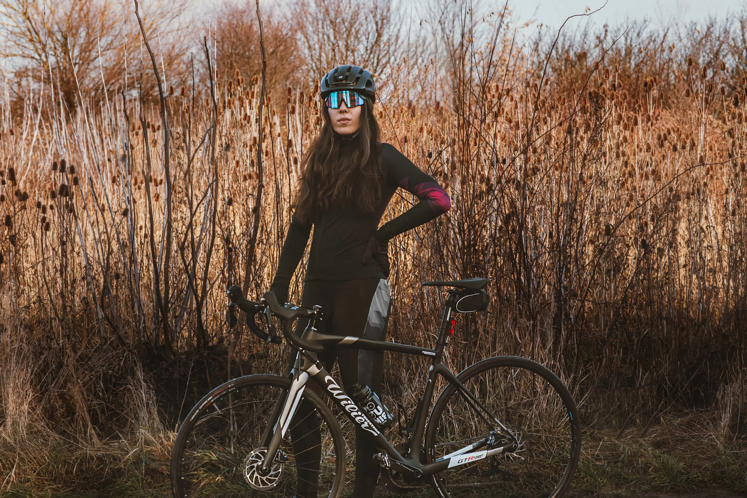 kalhoty F RIDGE LADY do pasu s vl, černo-šedé XS