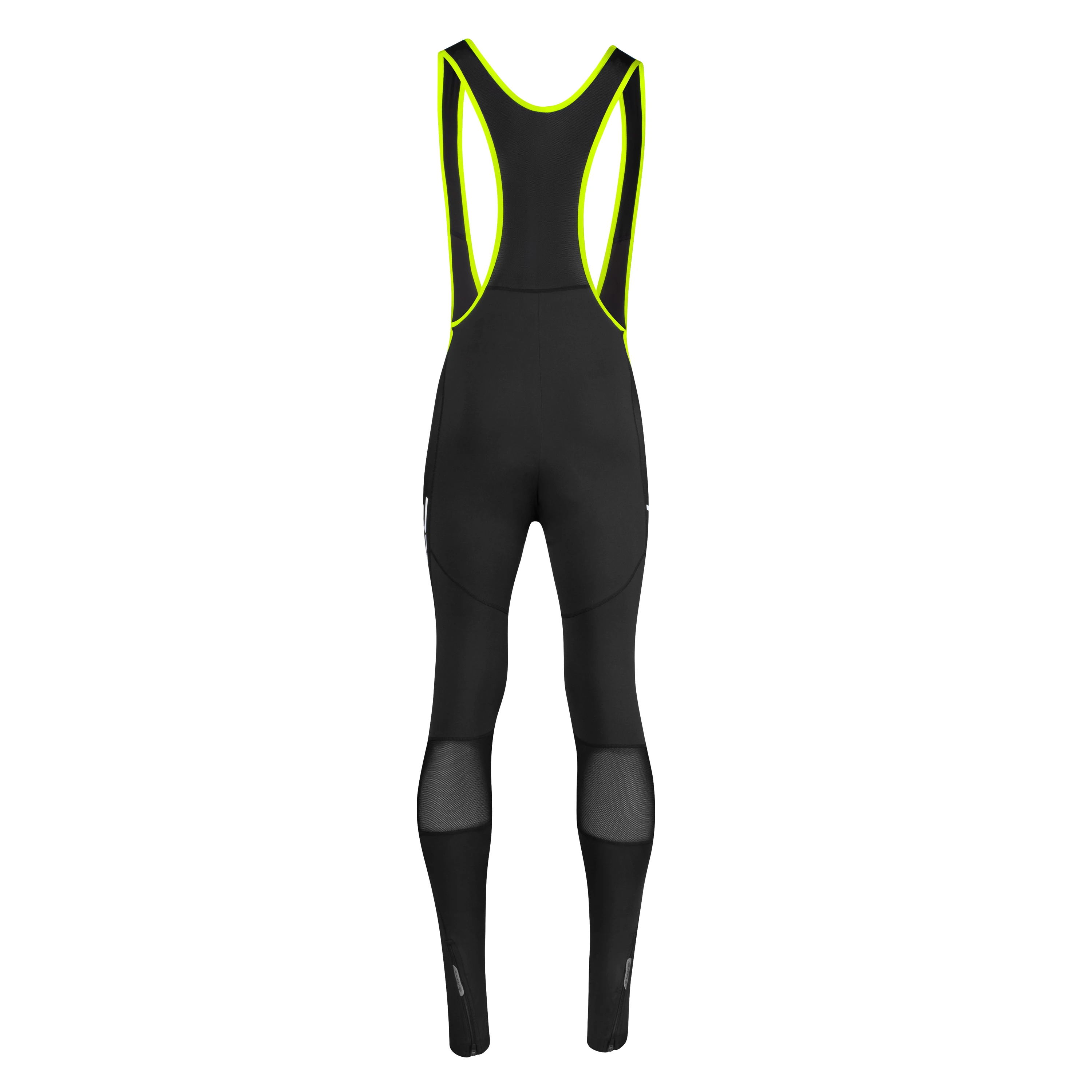 kalhoty FORCE F58 se šráky bez vložky, črn-fluo XS