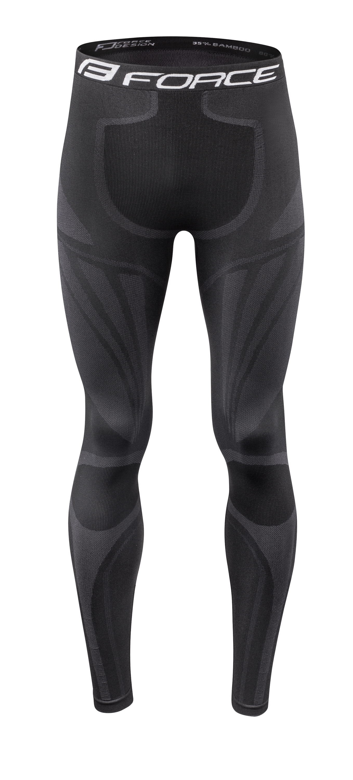 kalhoty/funkční prádlo FORCE FROST  černé L-XL