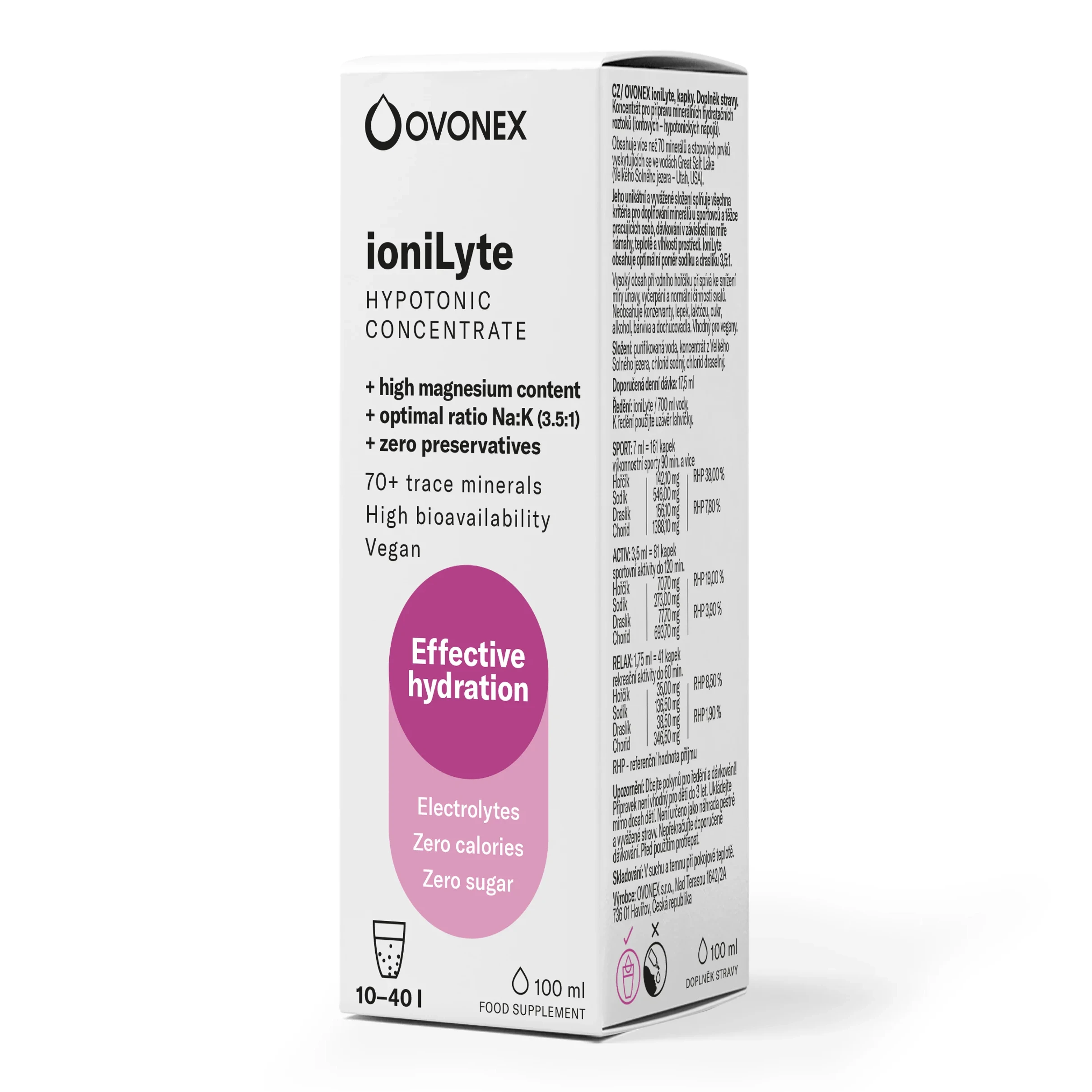 kapky OVONEX IoniLyte hypotonic concentrate 100 ml