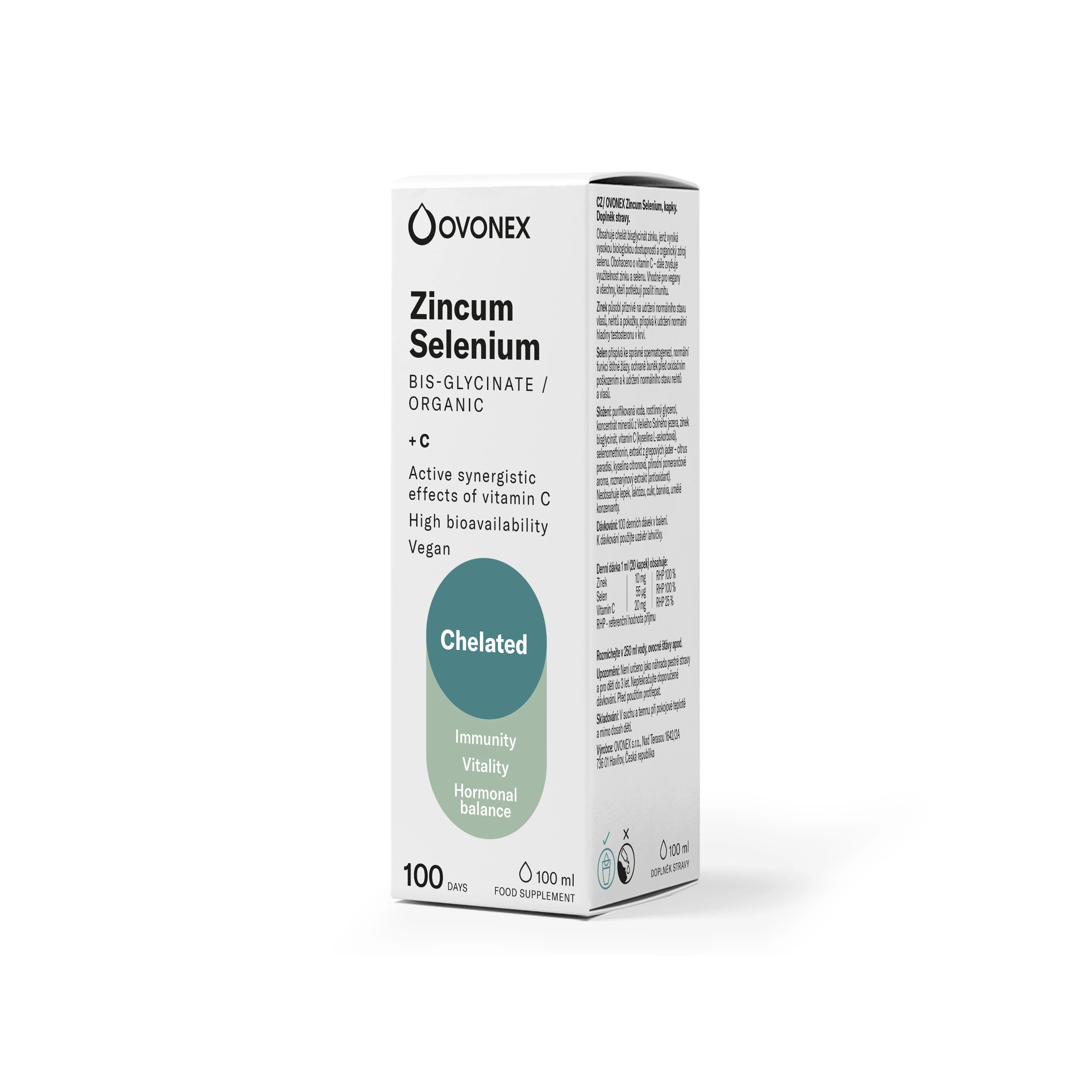 kapky Liquid OVONEX ZINCUM/SELENIUM 100ml