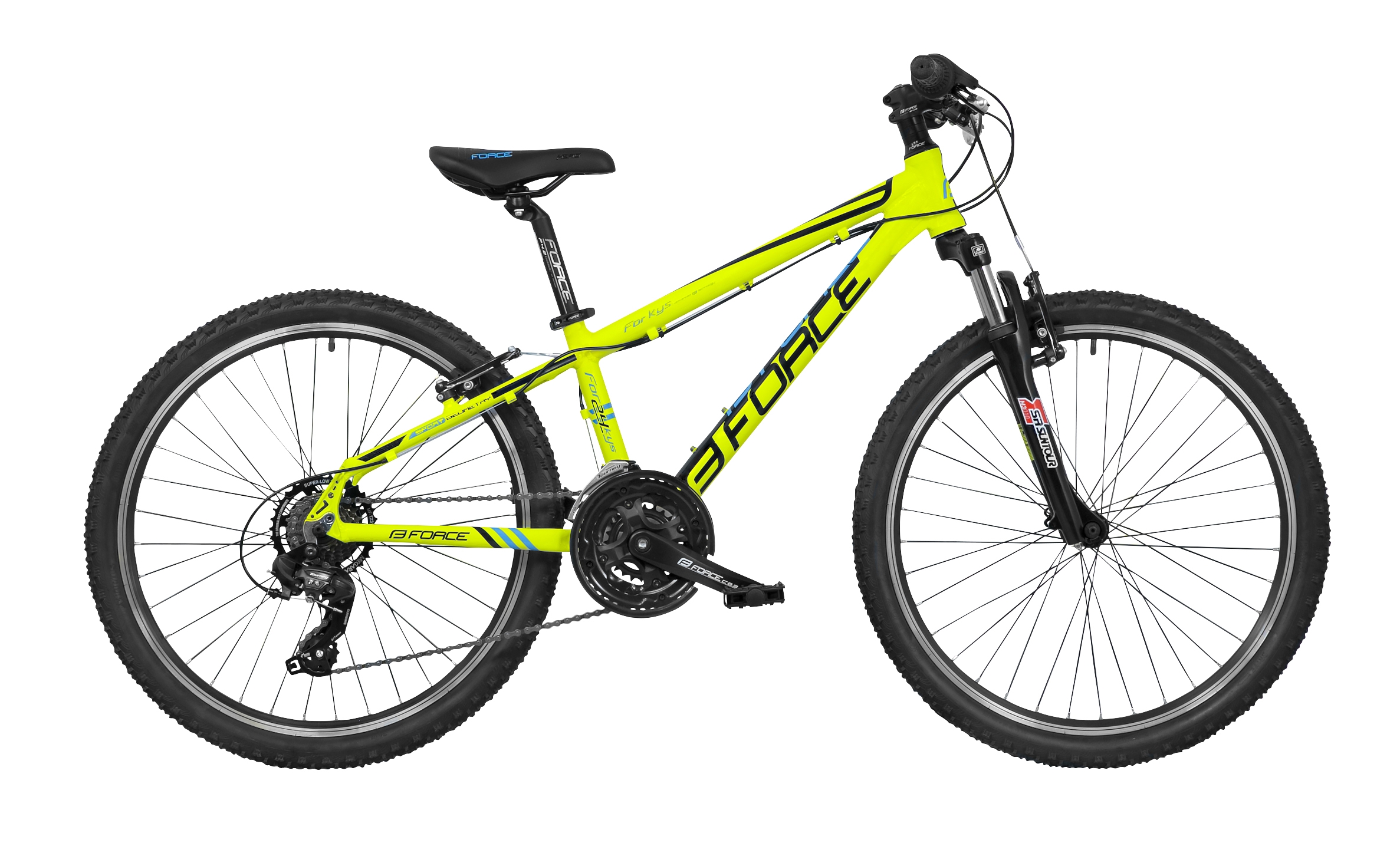 kolo F.Forkys 24" odpr.vidlice V-brake 12" fluo