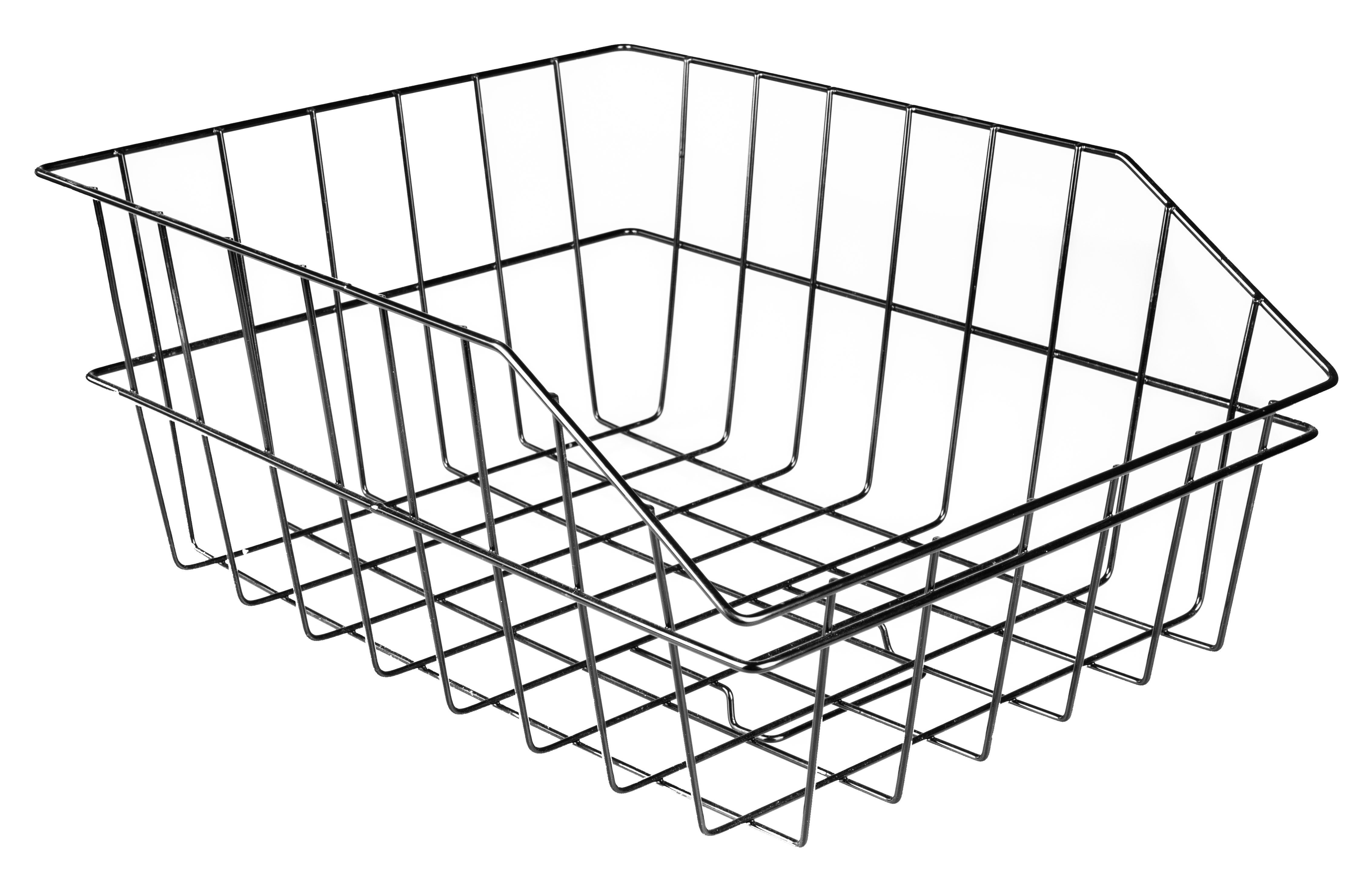 koš FORCE drátěný, na zadní nosič velký-XXL, černý