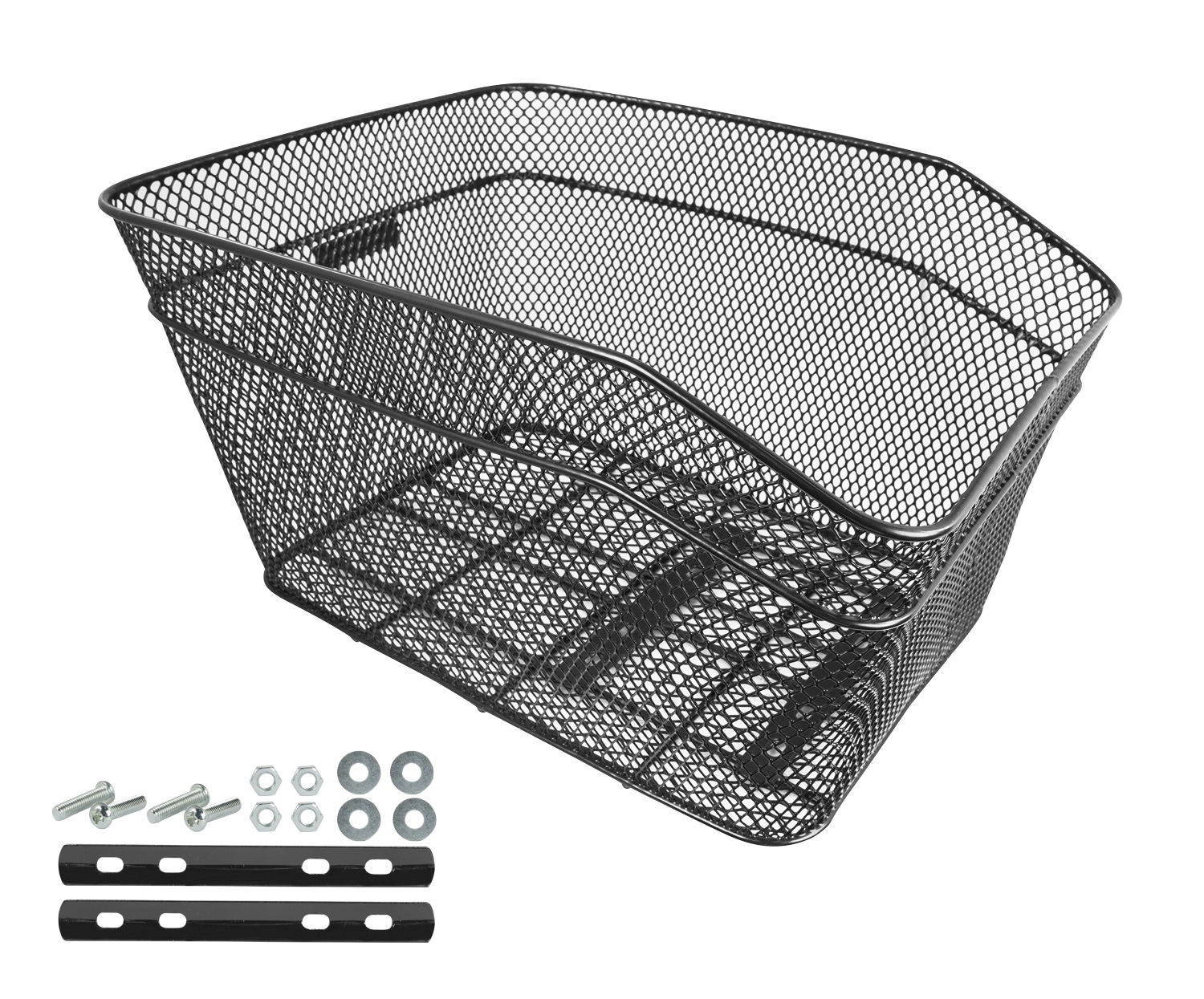 koš FORCE hustý, na zadní nosič velký, černý