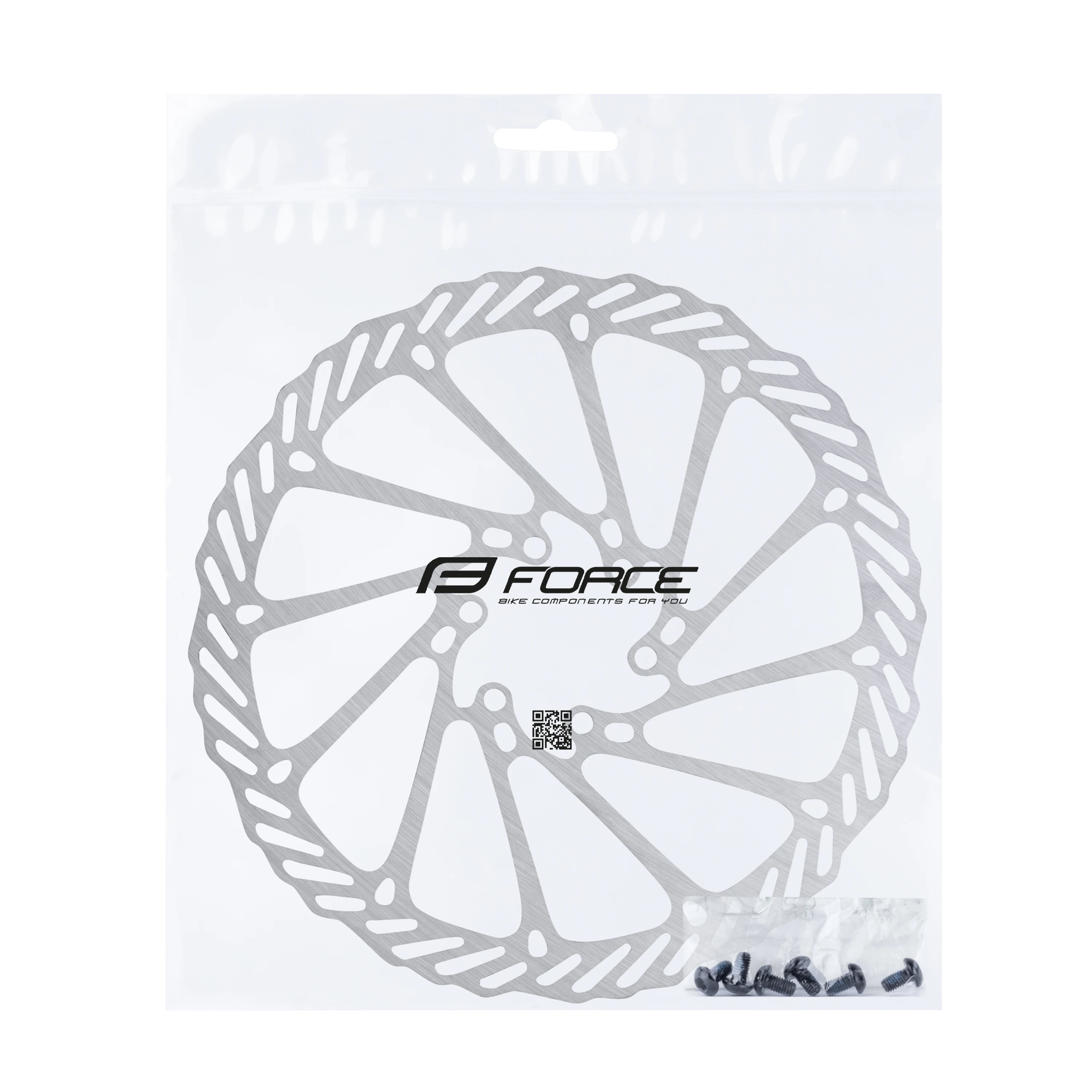 kotouč brzdový FORCE-7 180 mm, 6 děr, stříbrný