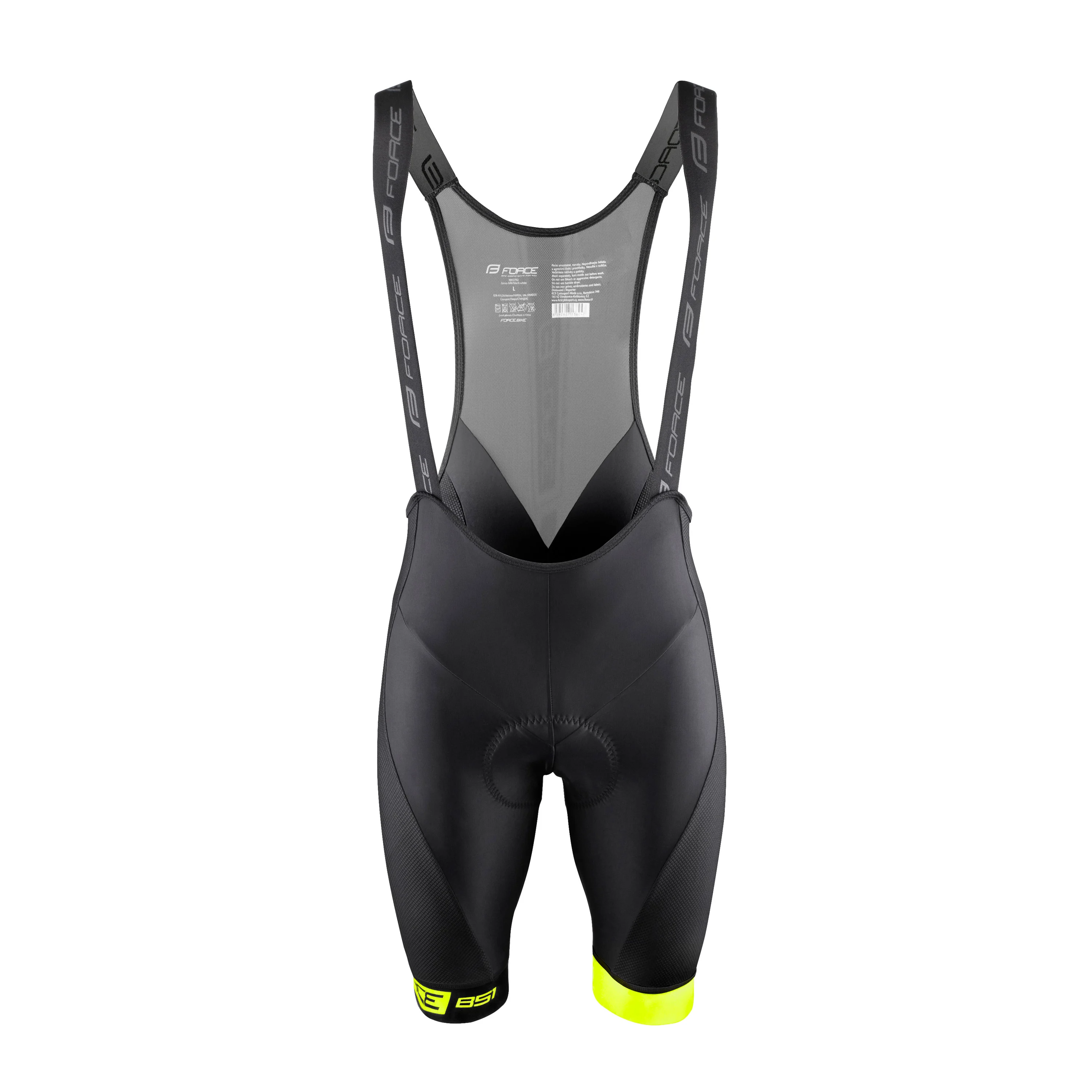 kraťasy F B51 se šráky a vložkou,černo-fluo XS