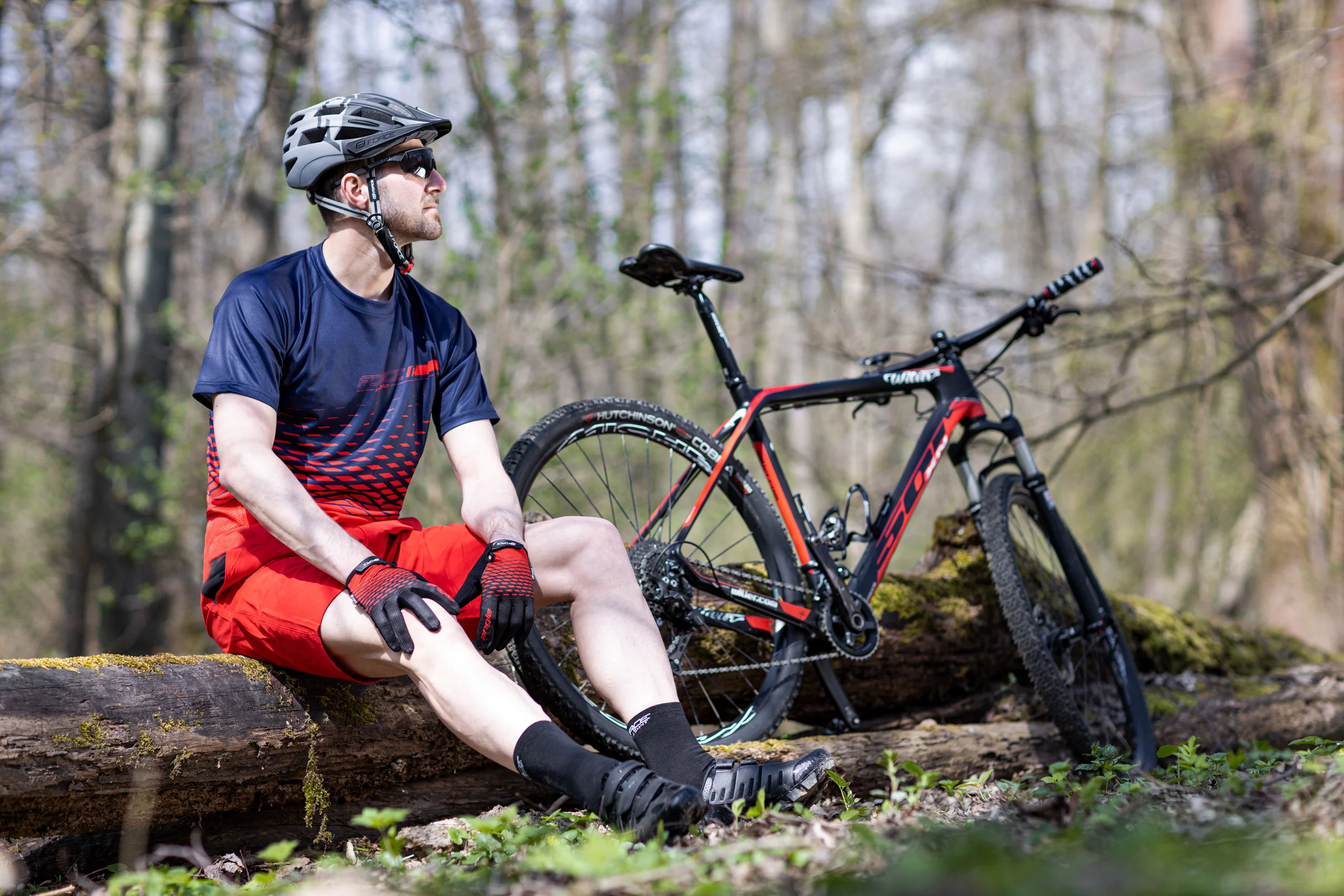 kraťasy F BLADE MTB odnímatelná vložka, červené M
