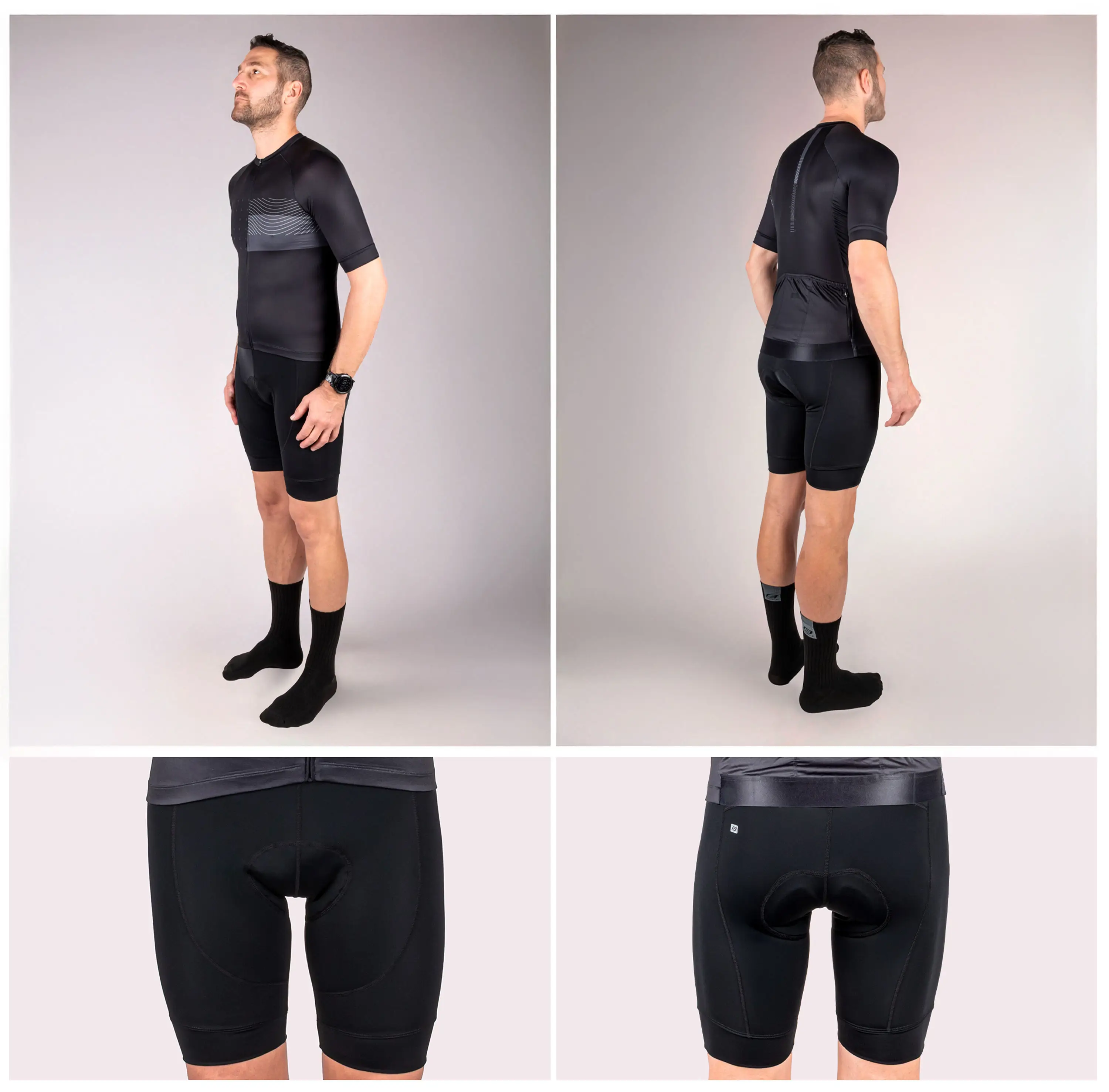 kraťasy F COMFORT do pasu s vložkou, černé L
