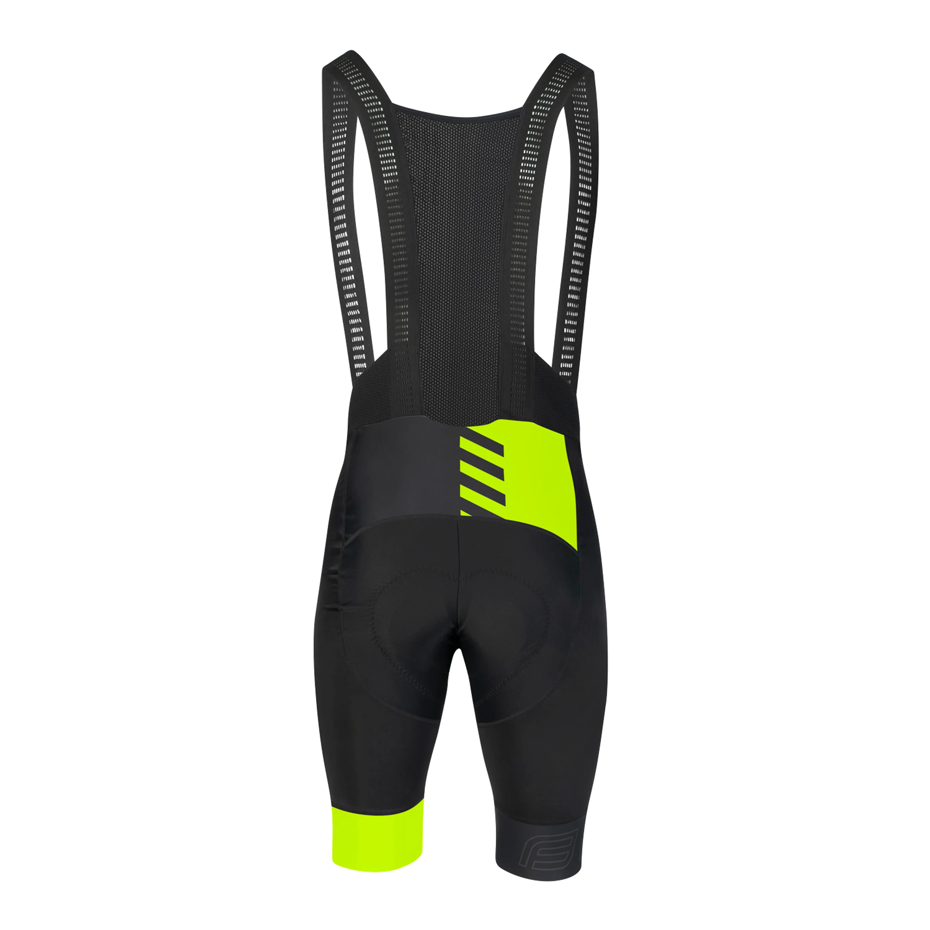 kraťasy F FASHION se šráky a vložkou,črn-fluo S