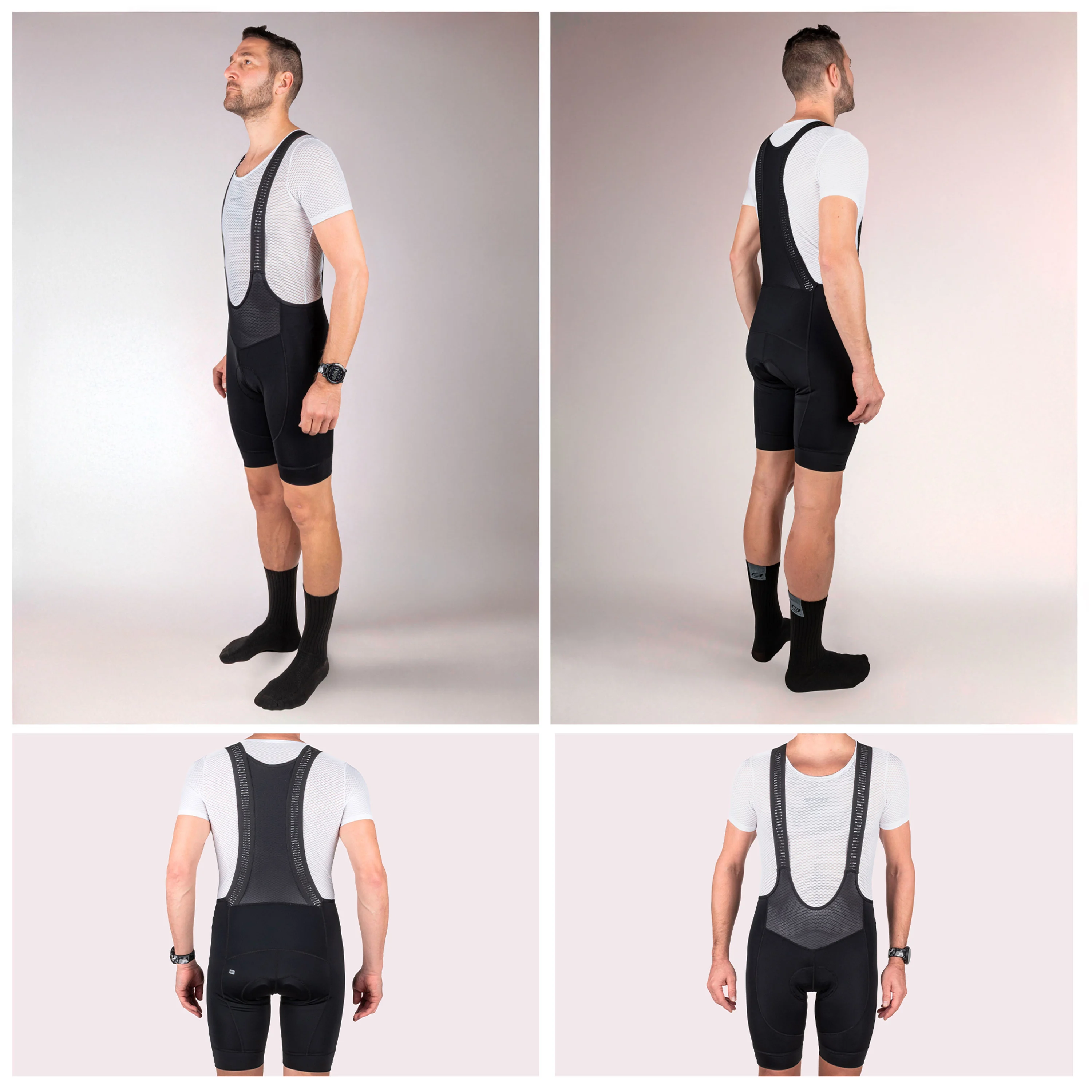 kraťasy F JOURNEY se šráky a vložkou, černé 4XL