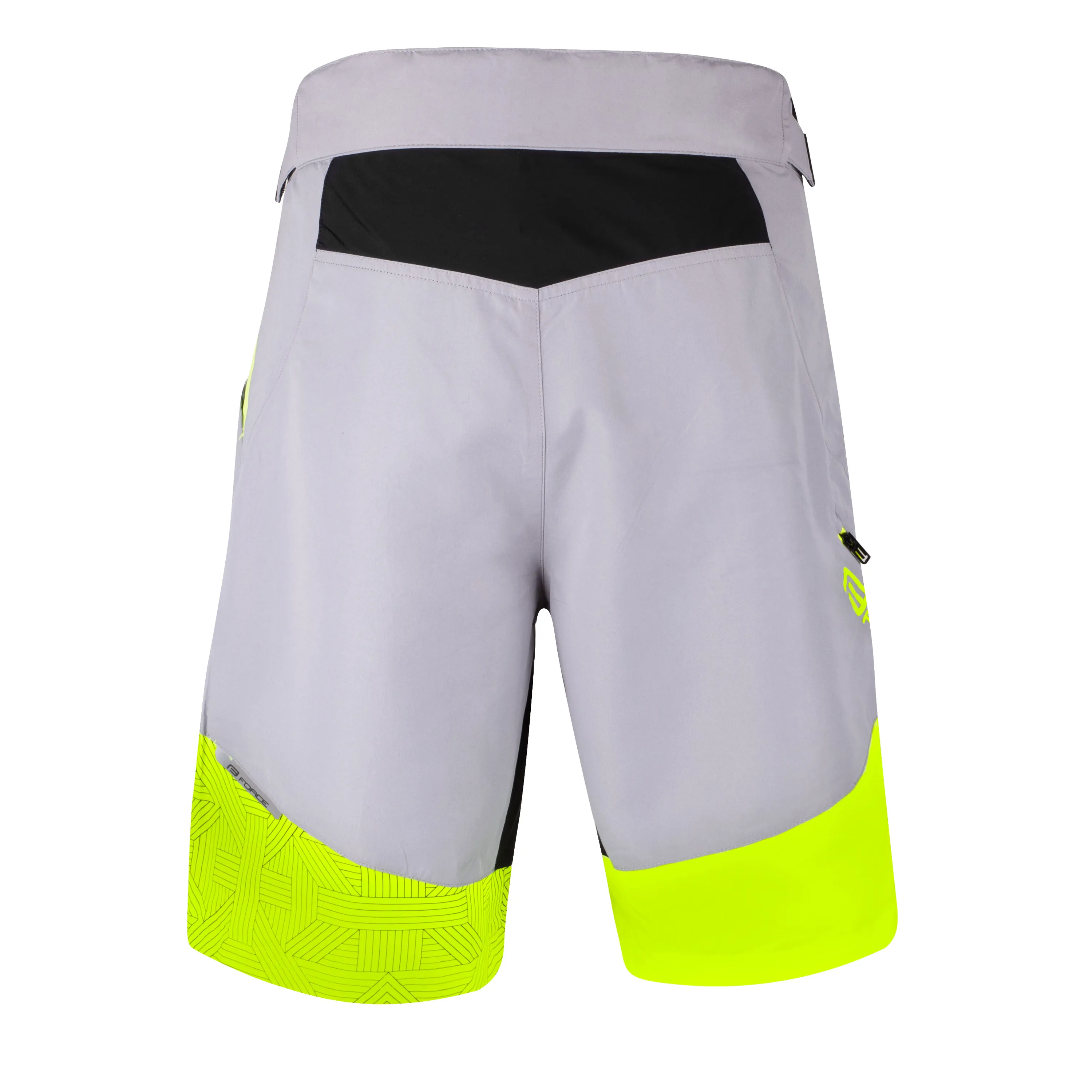 kraťasy F STORM MTB odnímatelná vložka šedo-fluo M