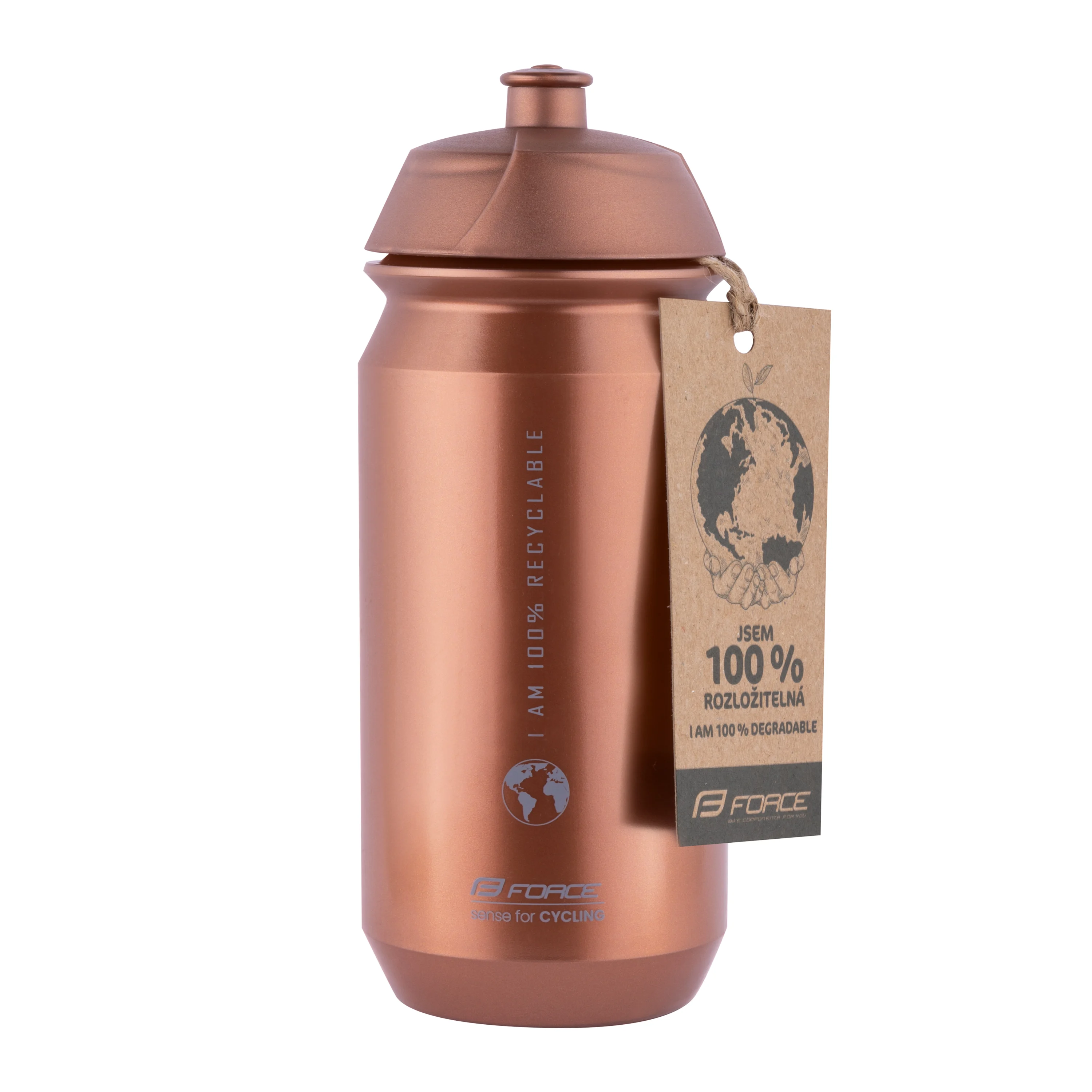 láhev FORCE BIO EARTH 0,5 l, bronzovo-šedá
