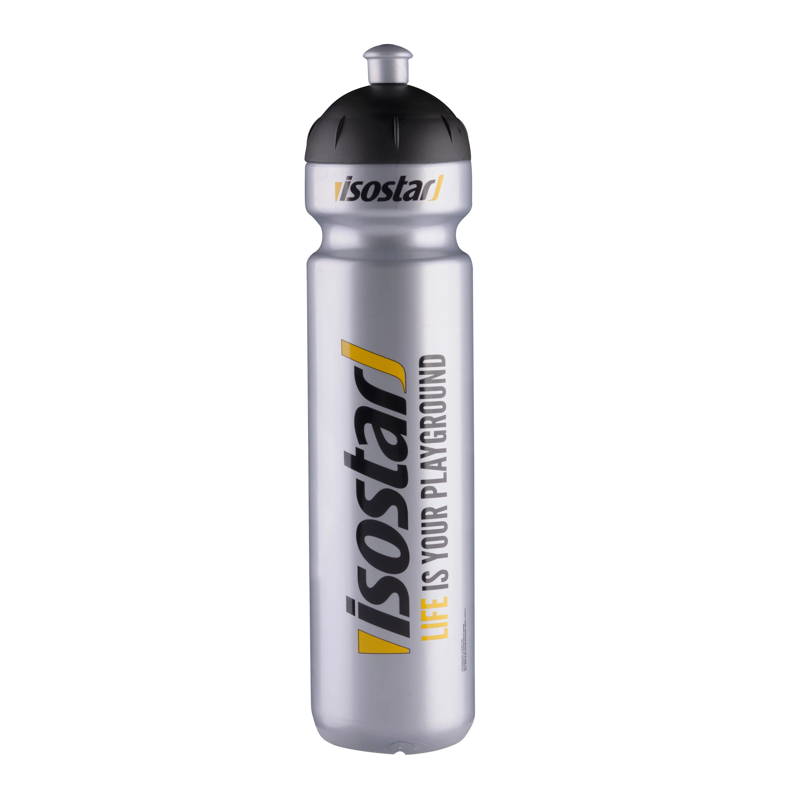 láhev ISOSTAR 1 l, výsuvný vršek, stříbrná