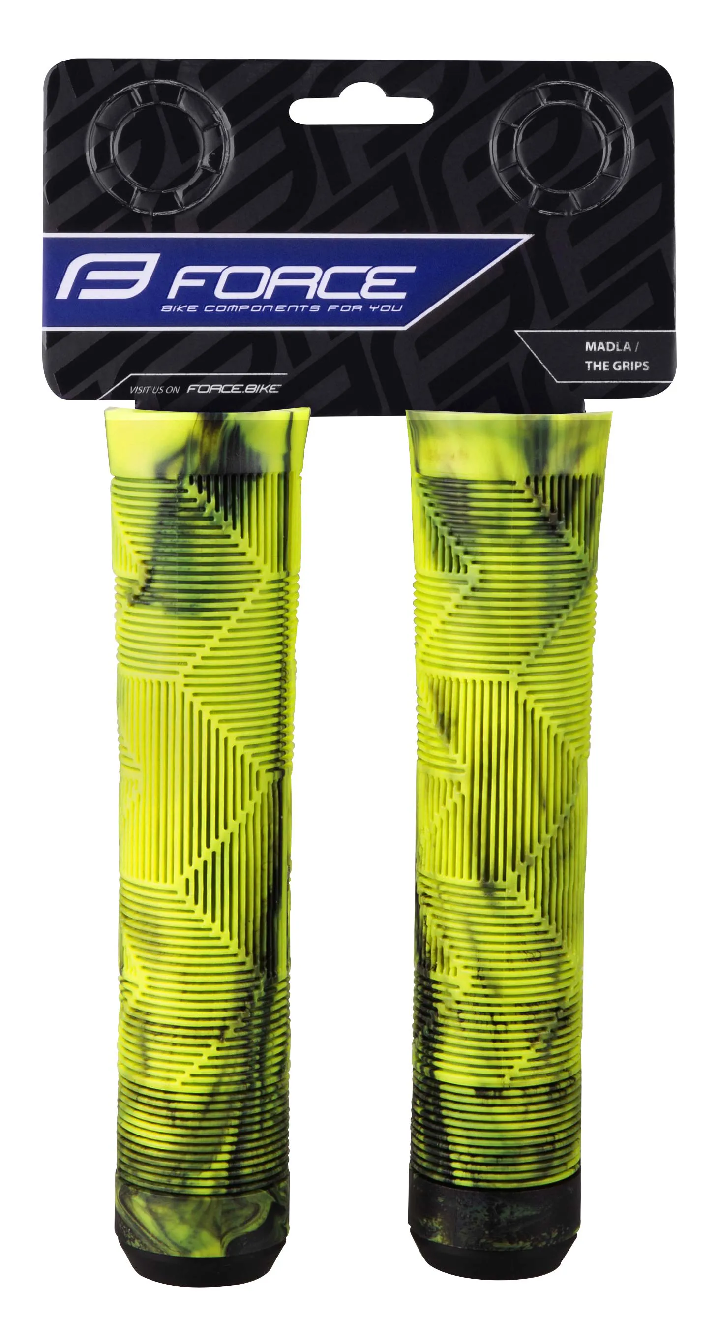 madla FORCE BMX145 gumová, černo-fluo, balená