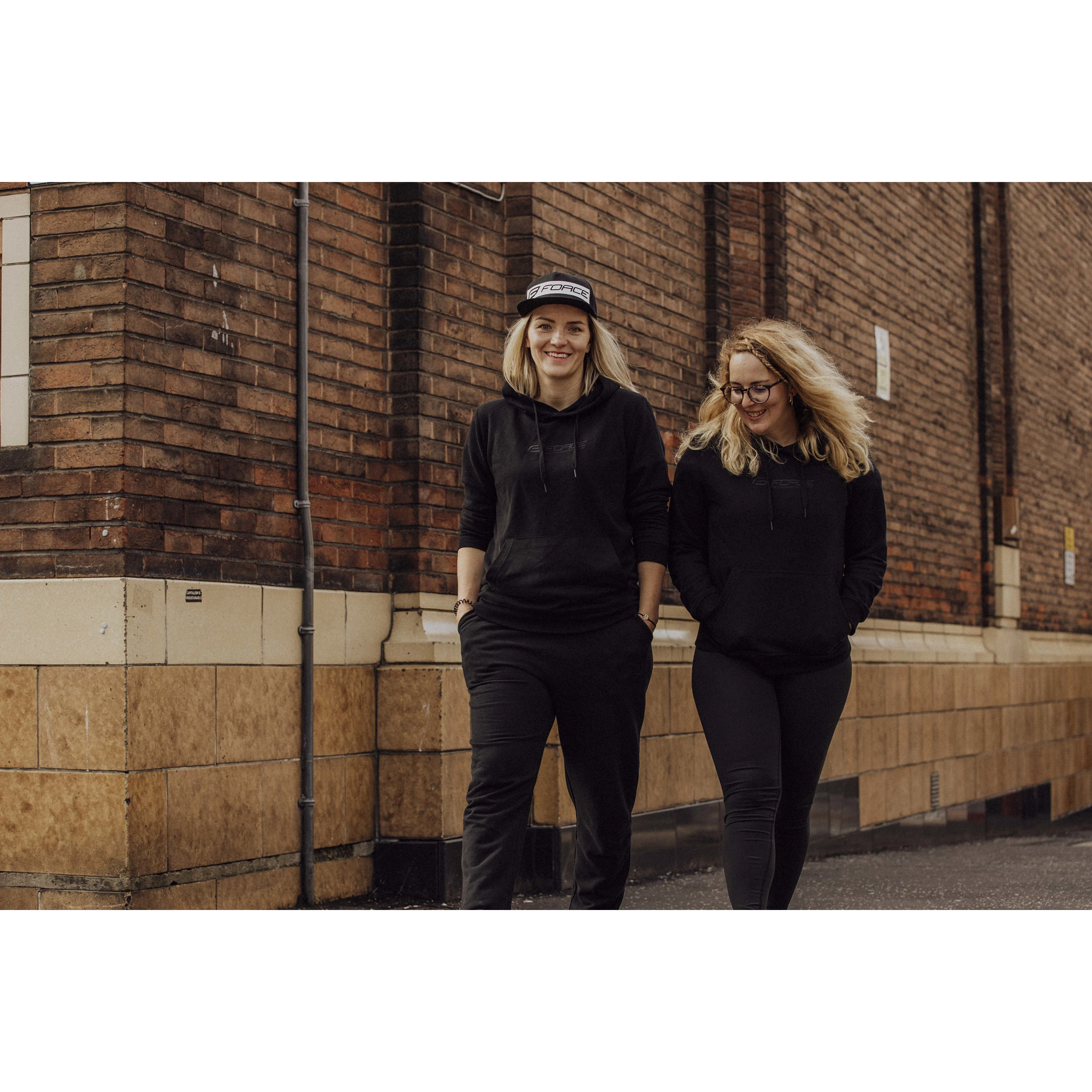 mikina F COMFY UNI přes hlavu s kapucí, černá S