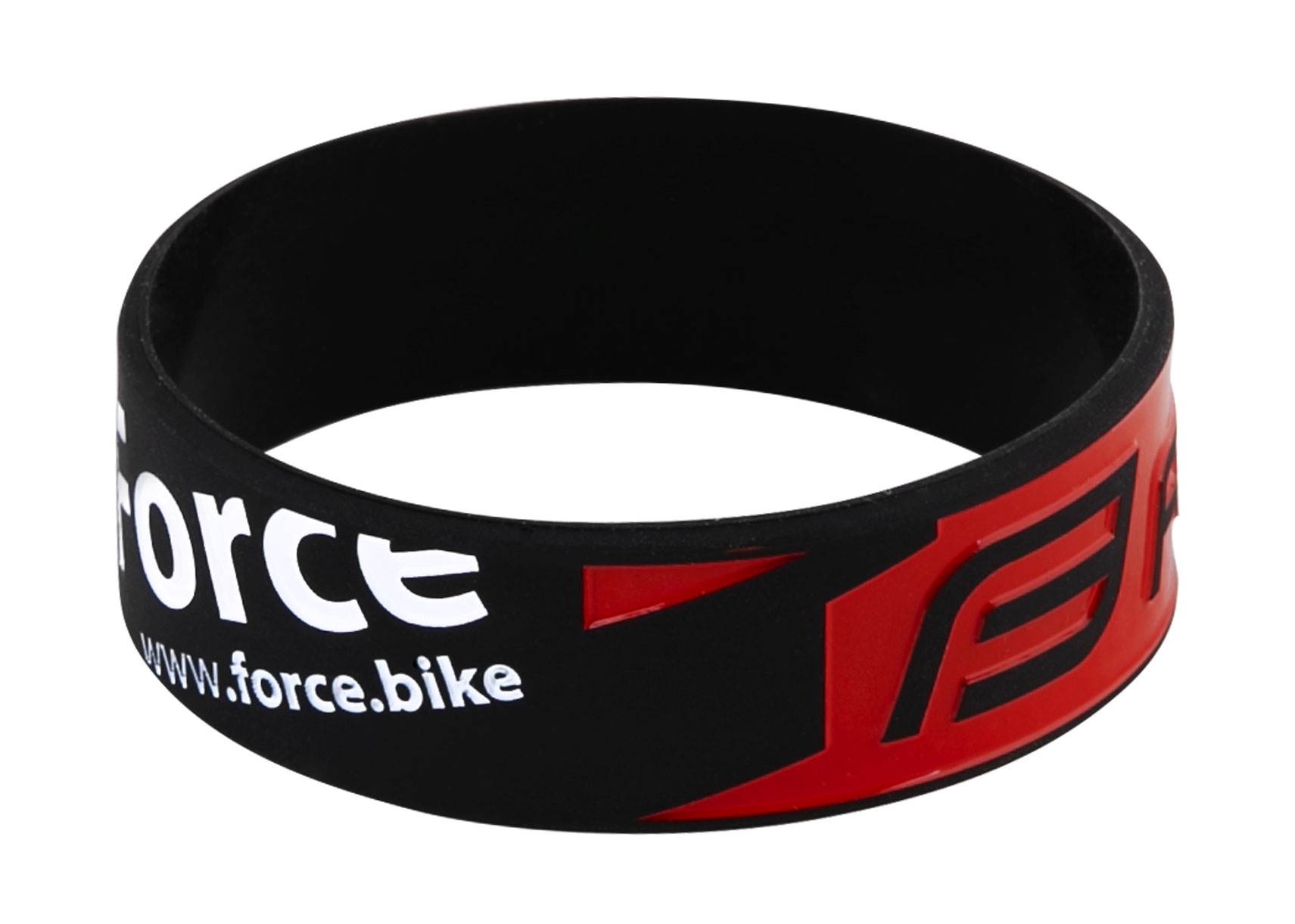 náramek silikonový FORCE, černo-fluo-20 cm