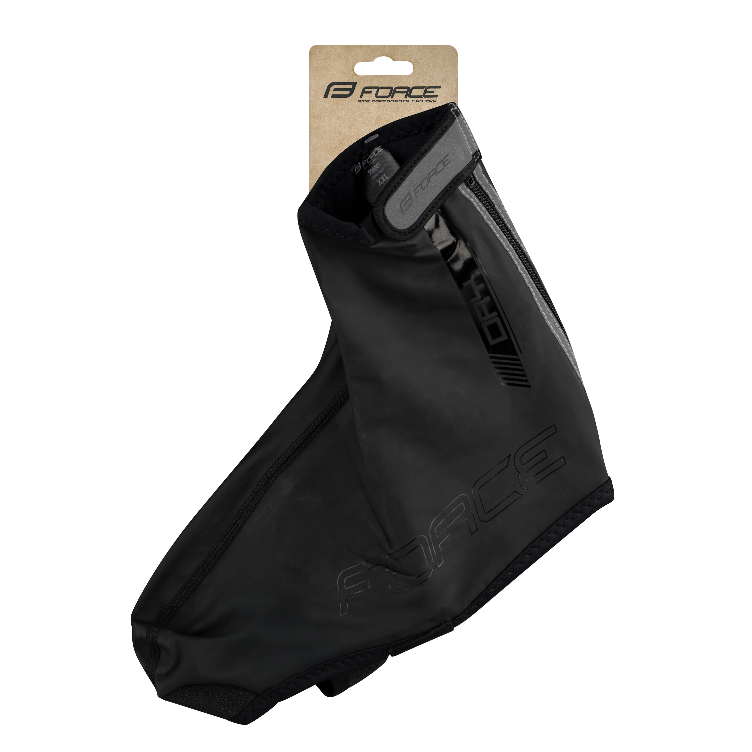 návleky treter FORCE PU DRY, černé XXL