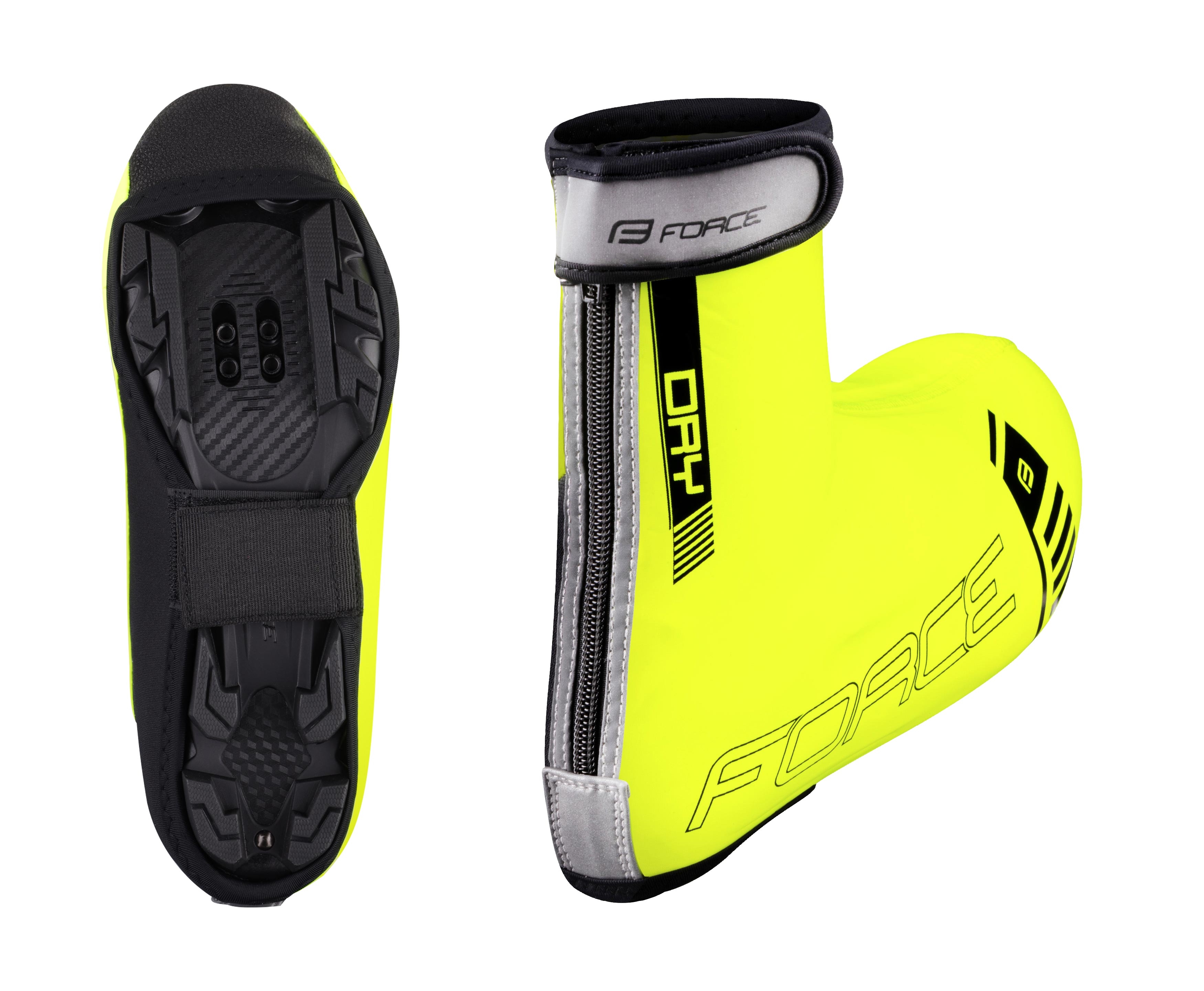 návleky treter FORCE PU DRY MTB, fluo L