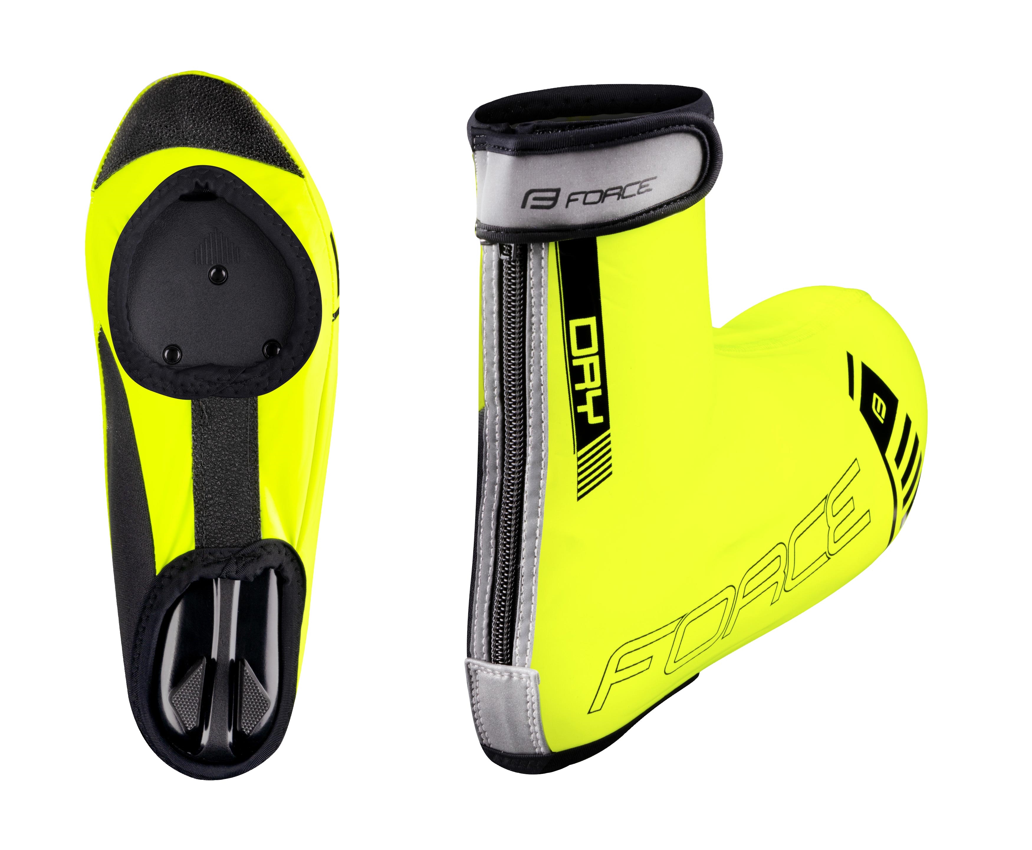 návleky treter FORCE PU DRY ROAD, fluo XXL