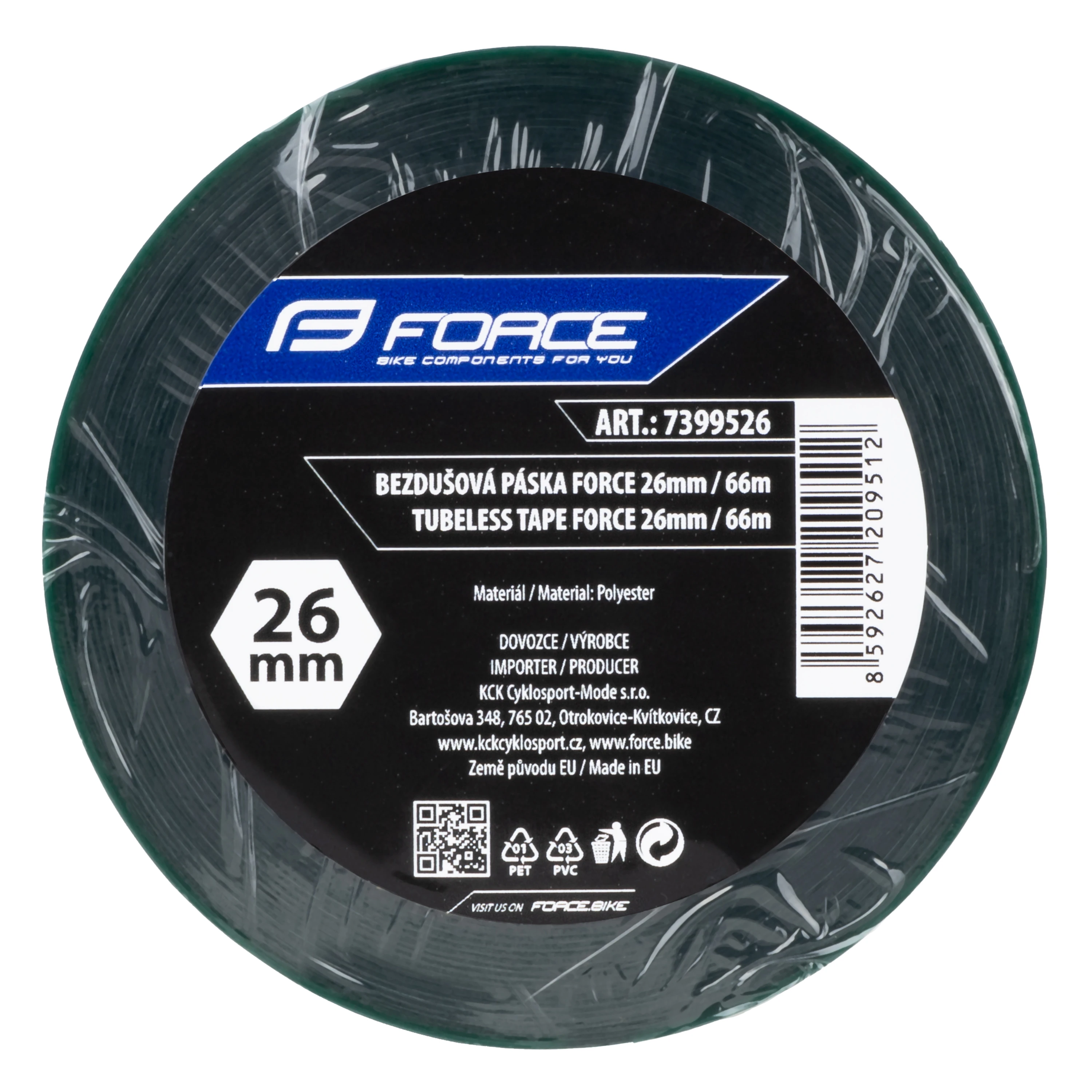 páska bezdušová FORCE Tubeless lepicí 26mm x 66m