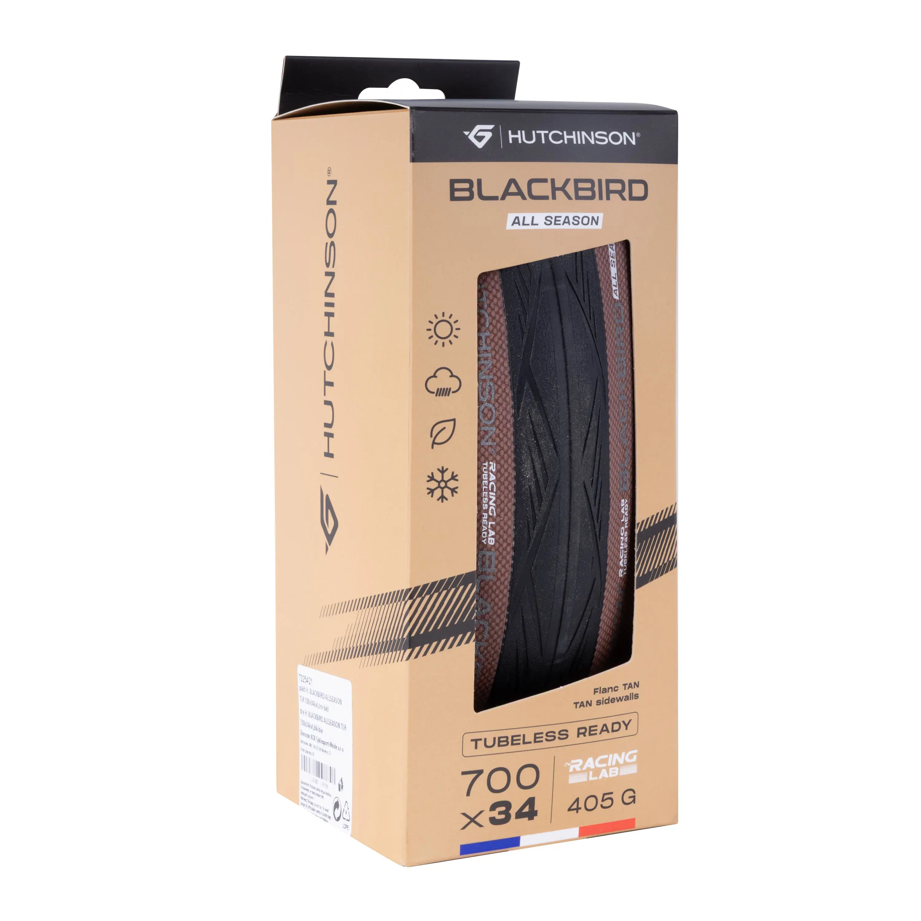 plášť H. BLACKBIRD ALLSEASON TLR 700x34kvl,črn-béž