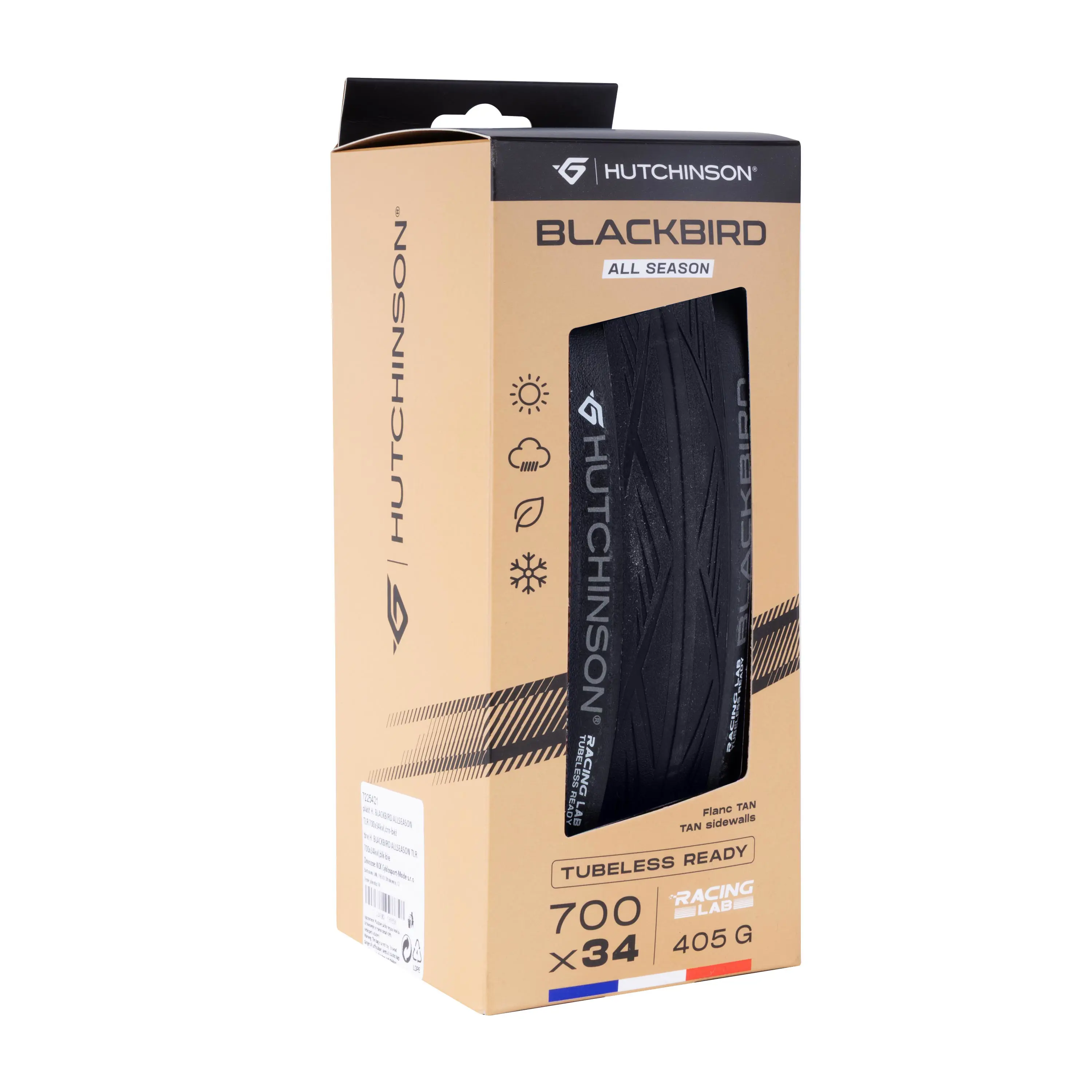 plášť HUTCH. BLACKBIRD ALLSEASON TLR 700x34kvl,črn
