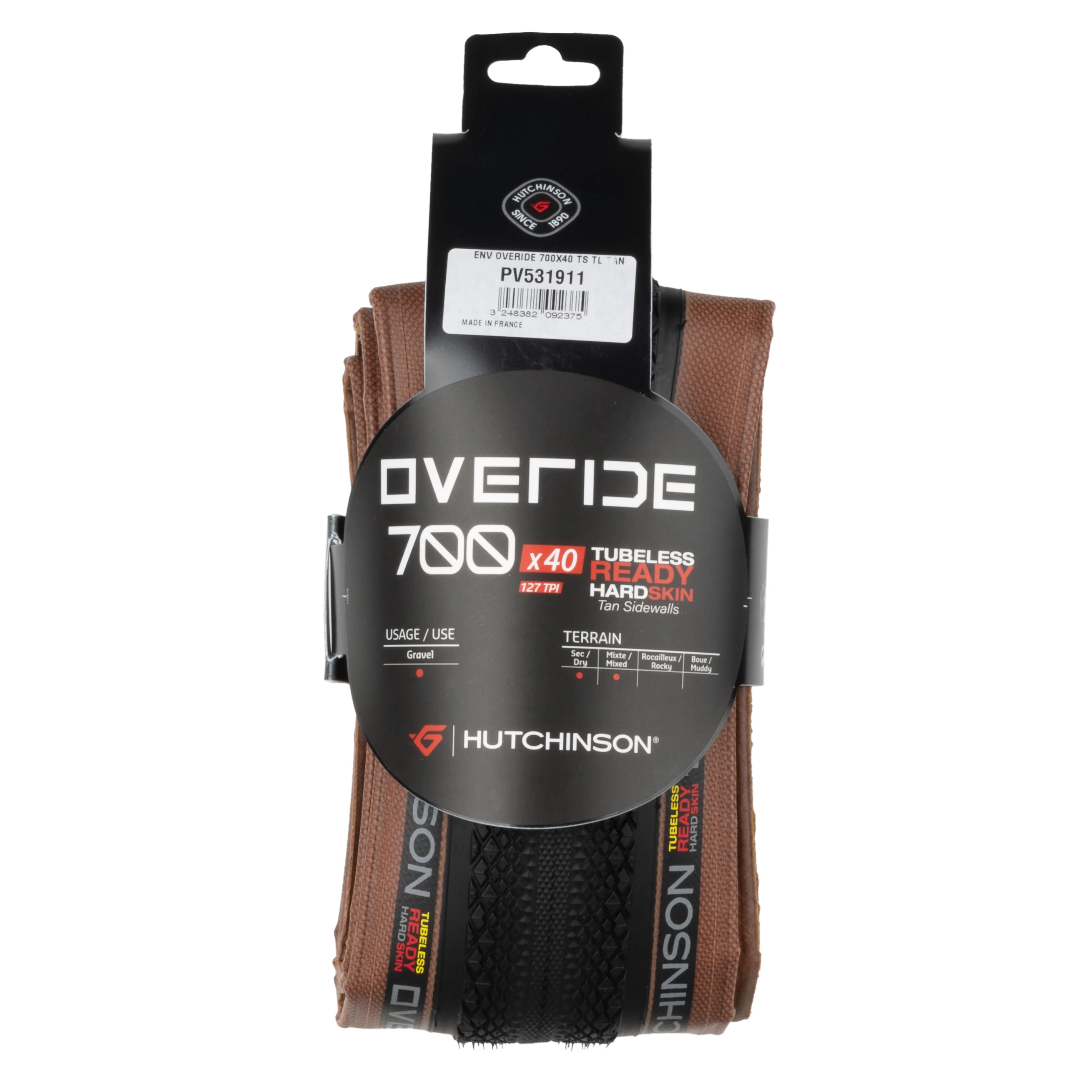 plášť HUTCHINSON OVERIDE TLR 700x40 kvl,črn-béž