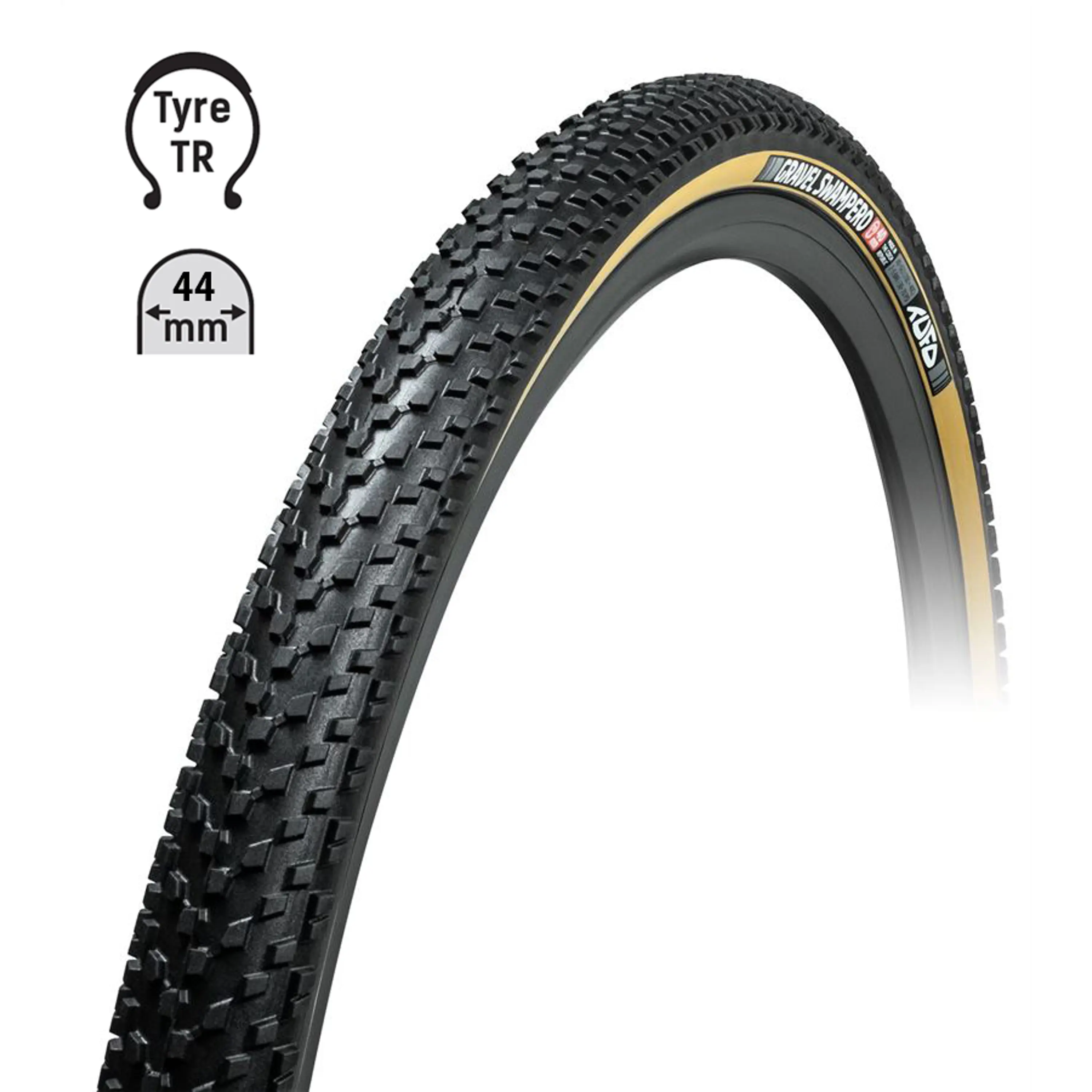plášť TUFO Gravel SWAMPERO 700x44C,bezduš .črn/béž