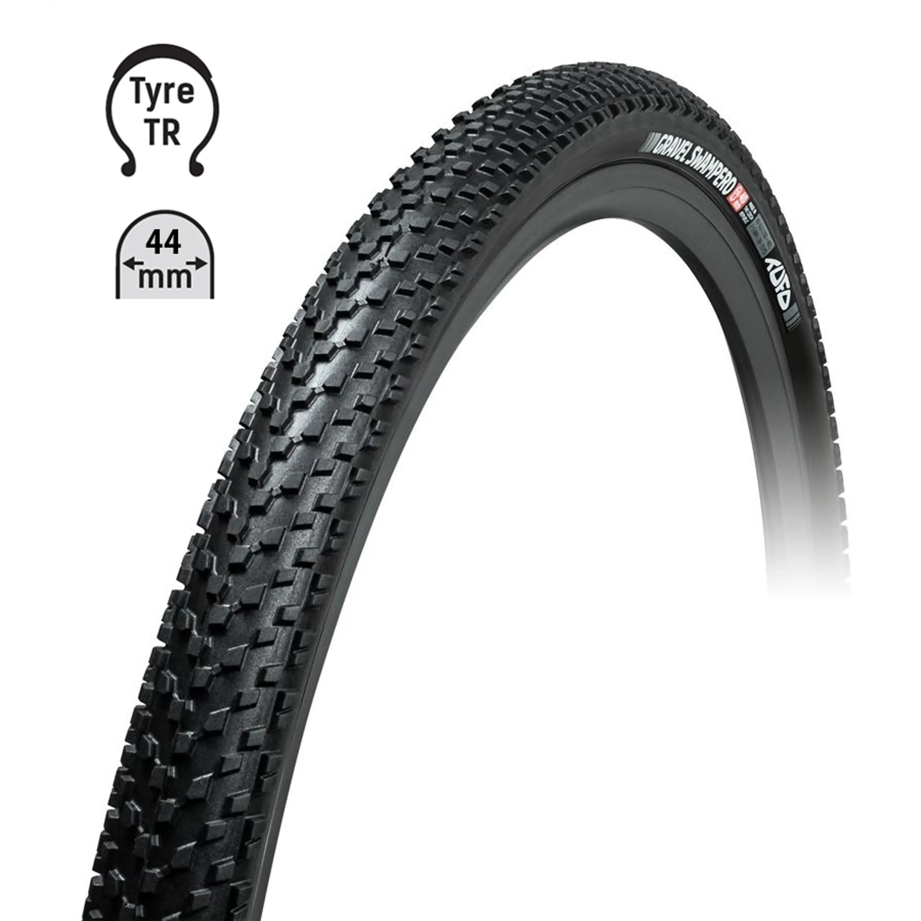 plášť TUFO Gravel SWAMPERO 700x44C, bezduš. črn