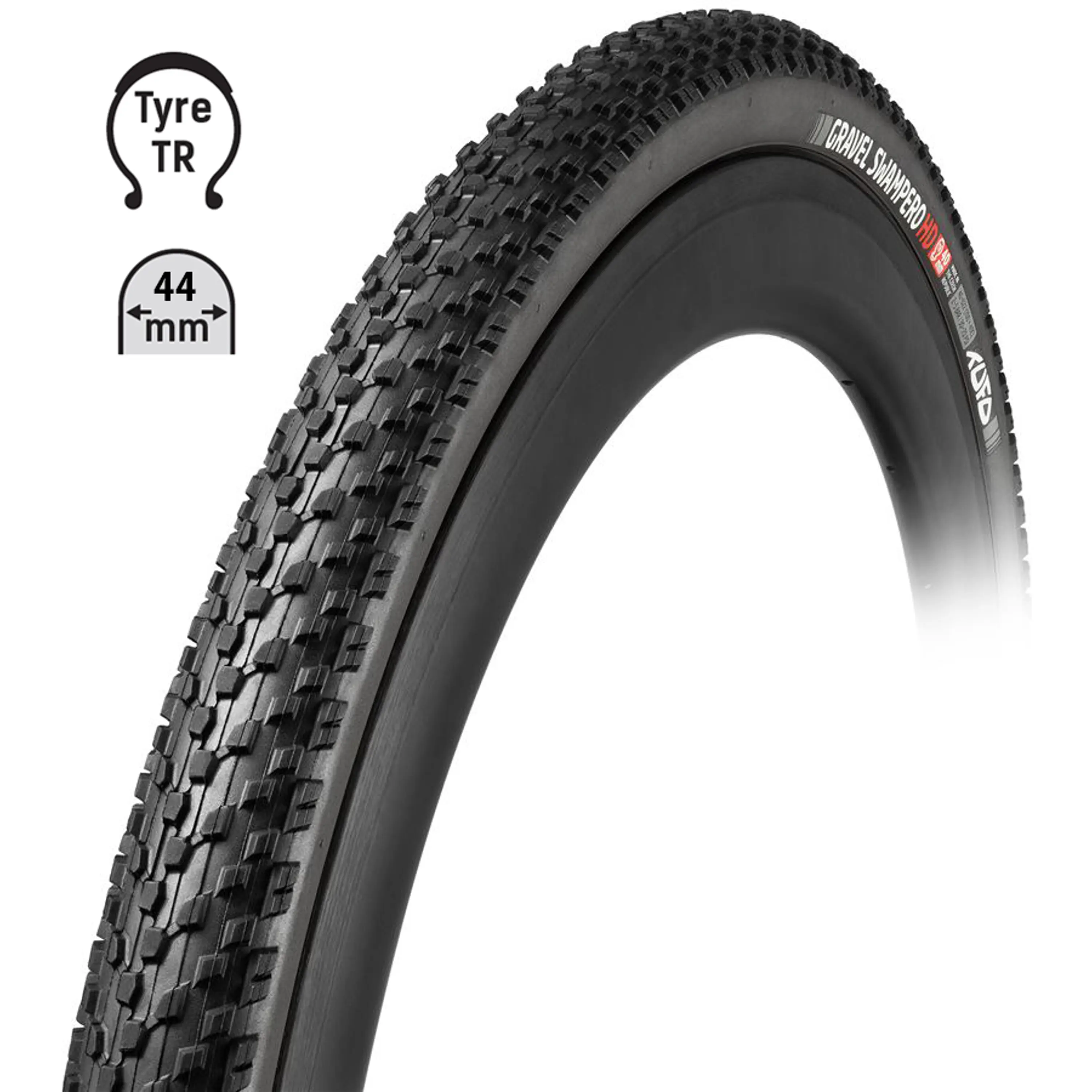 plášť TUFO Gravel SWAMPERO HD 700x44C, bezduš. črn