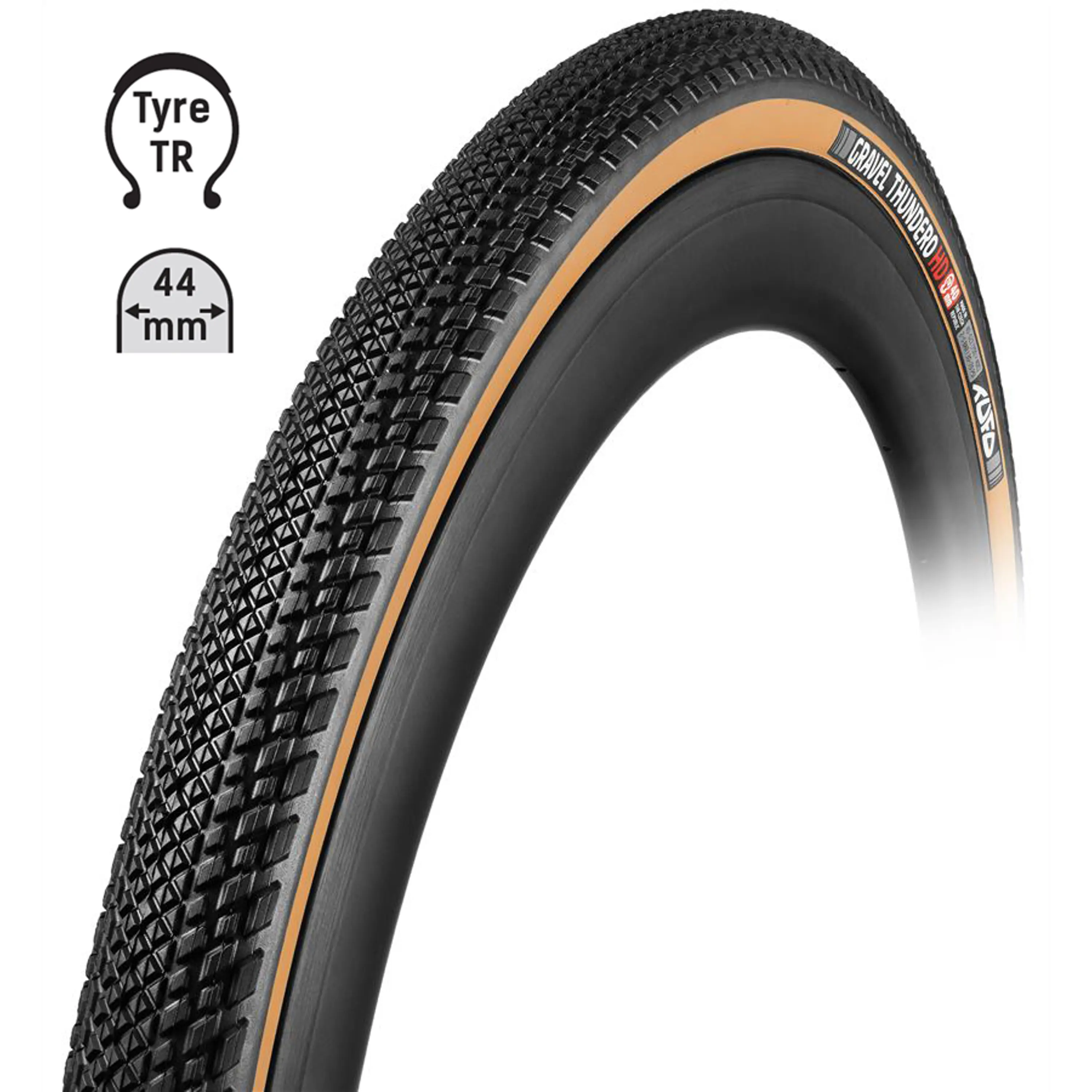 plášť TUFO Gravel THUNDERO HD 700x44C,bezd.črn-béž