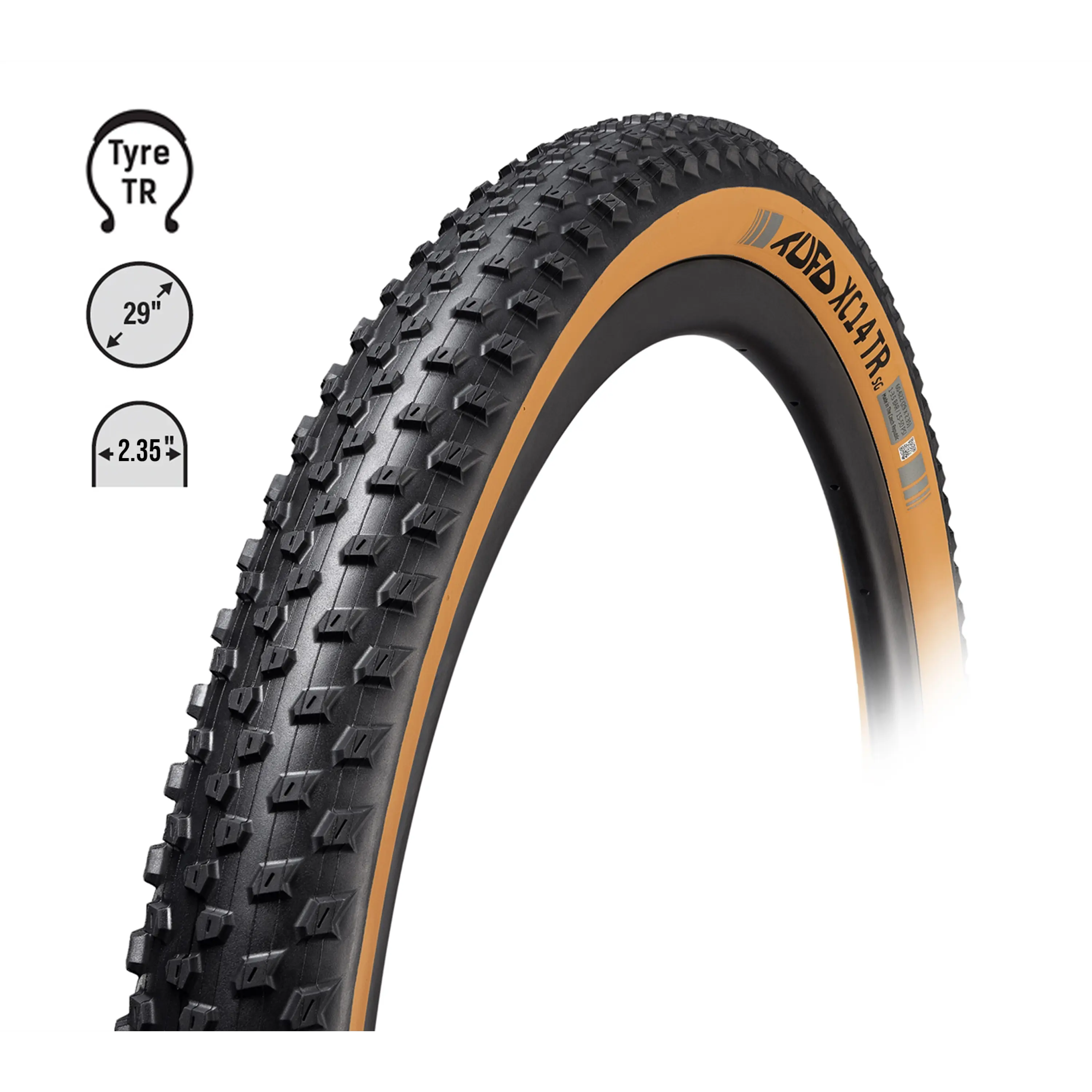 plášť TUFO MTB XC14 TR 29"x2,25,kevlar,bezduš.béž.