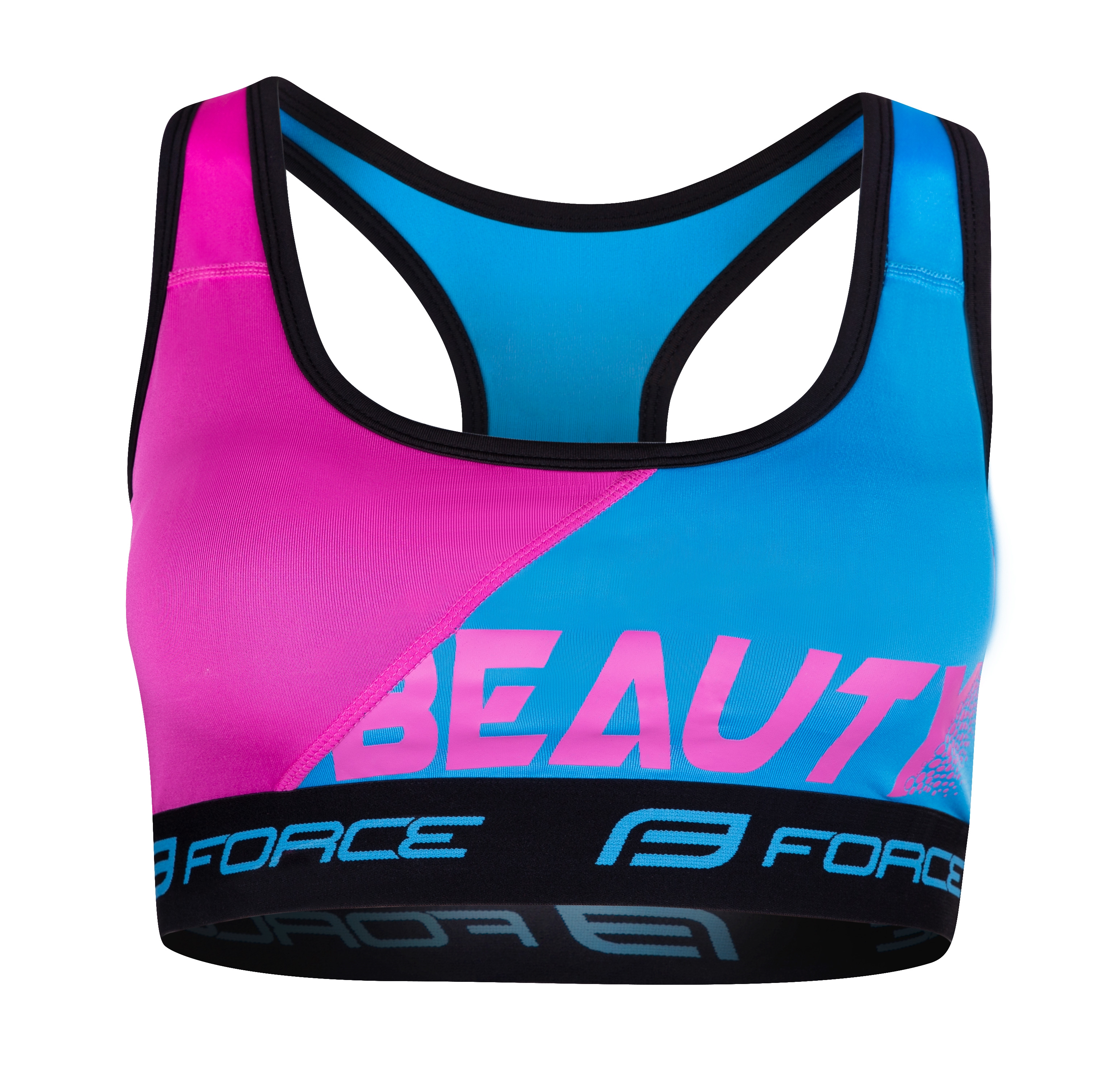 podprsenka sportovní FORCE BEAUTY,modro-růžová