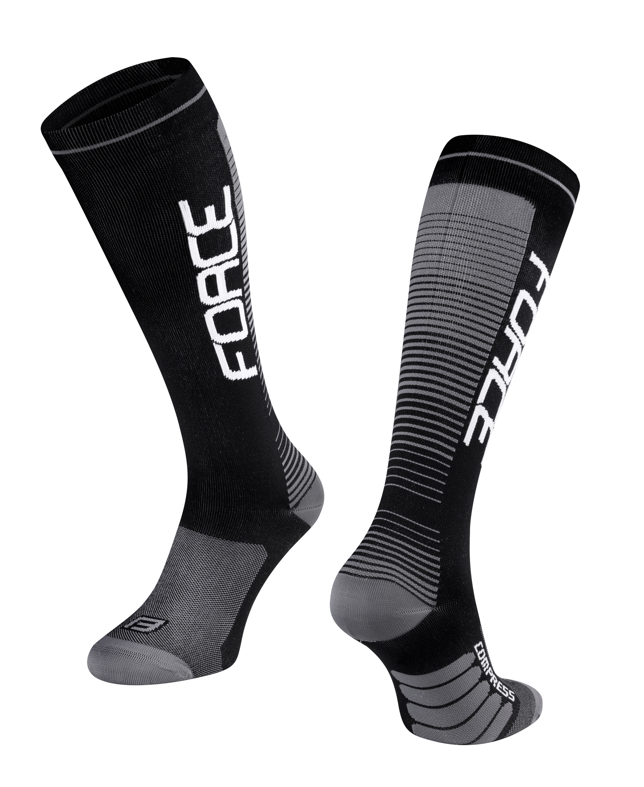 ponožky F COMPRESS, černo-šedé XXL/48-50