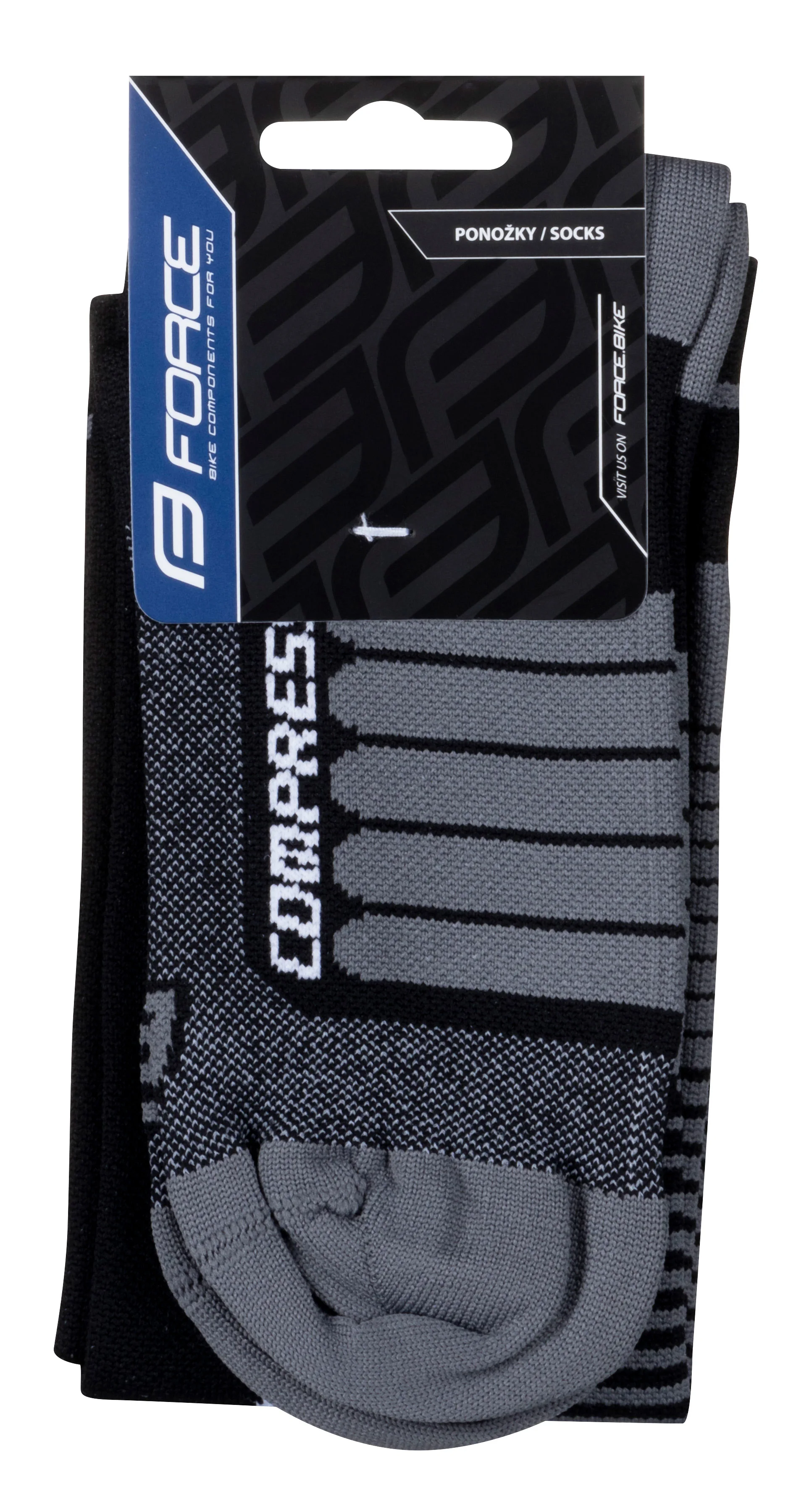 ponožky F COMPRESS, černo-šedé XXS-XS/33-35