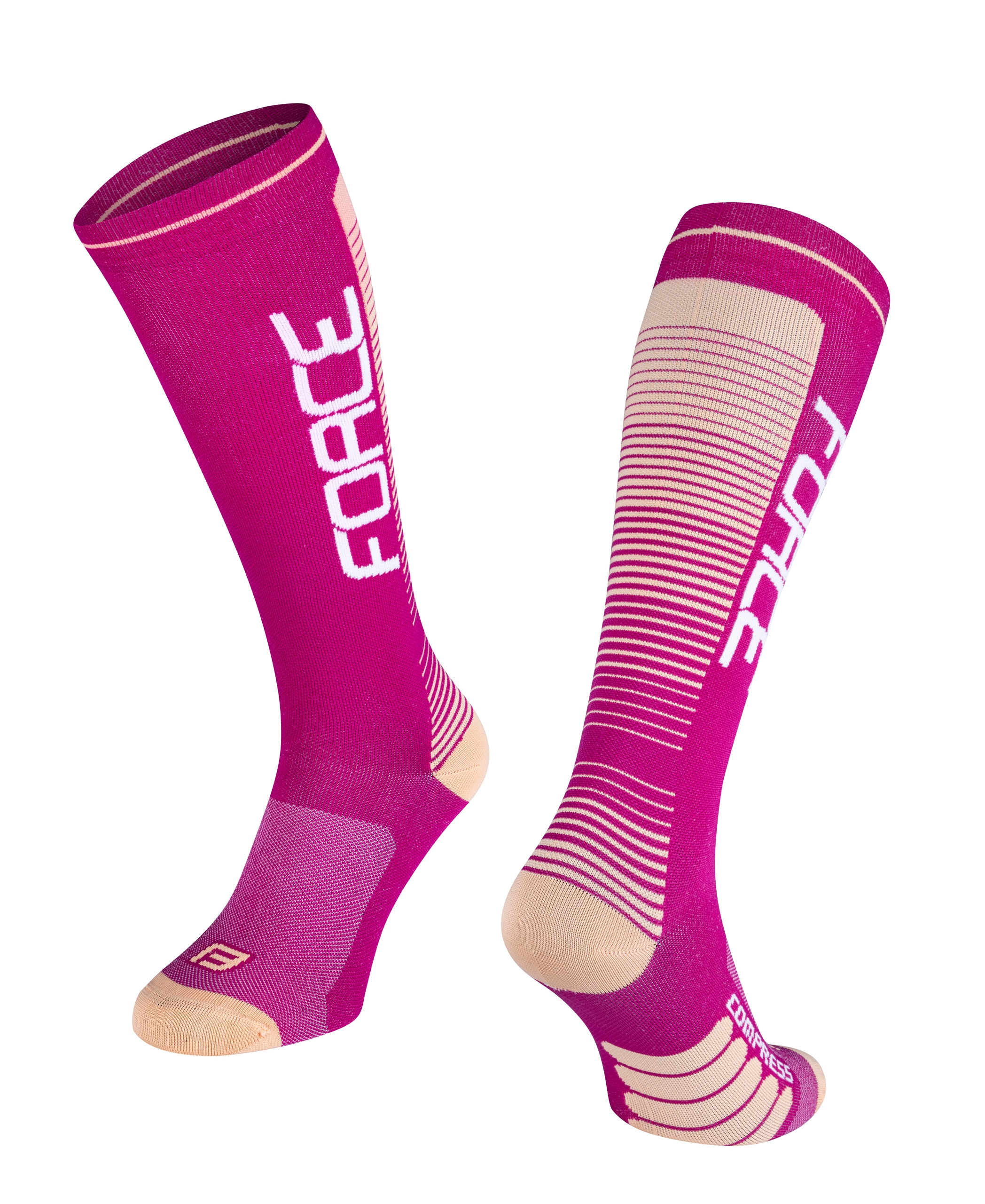 ponožky F COMPRESS, fialovo-meruňkové