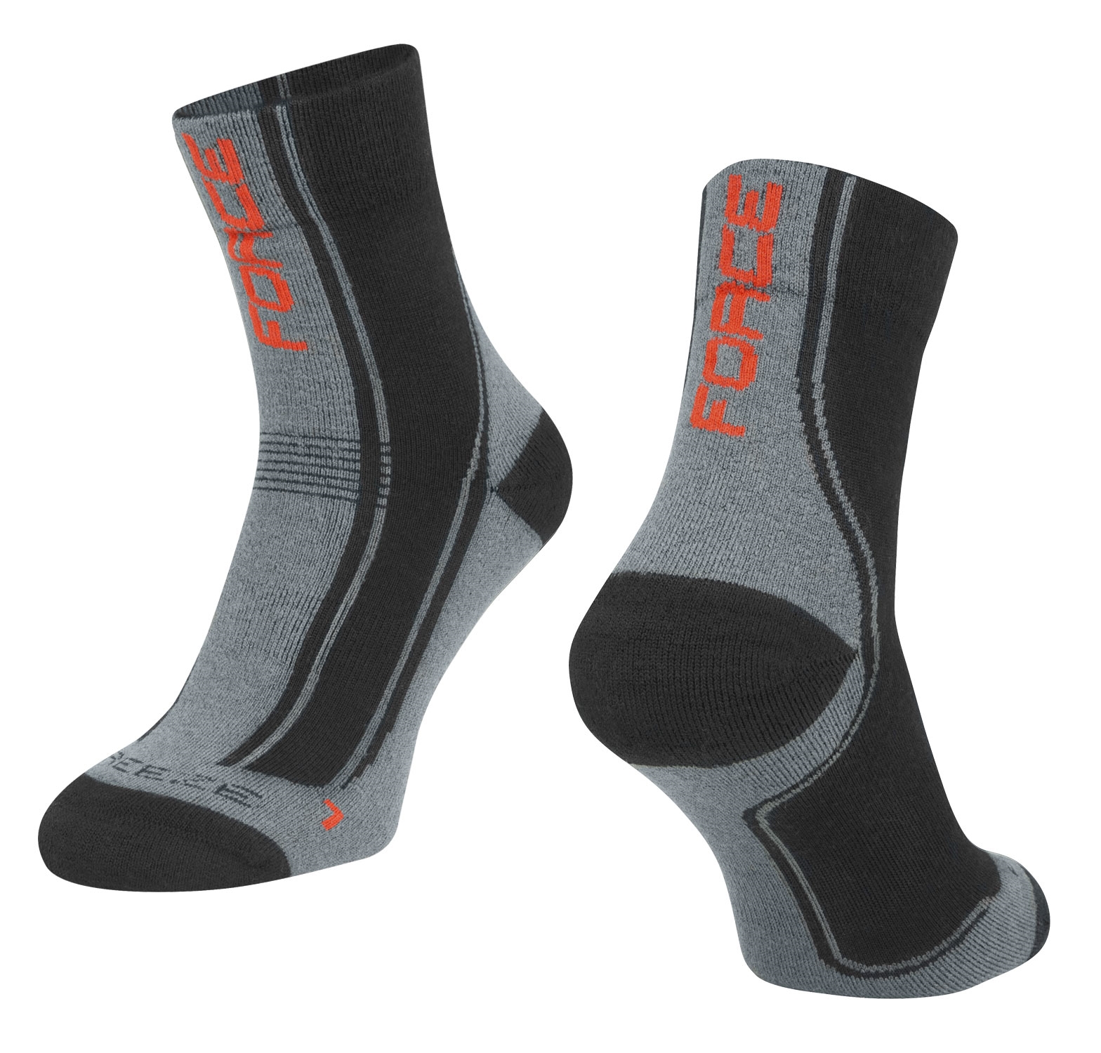 ponožky F FREEZE, černo-šedo-červené S-M/36-41