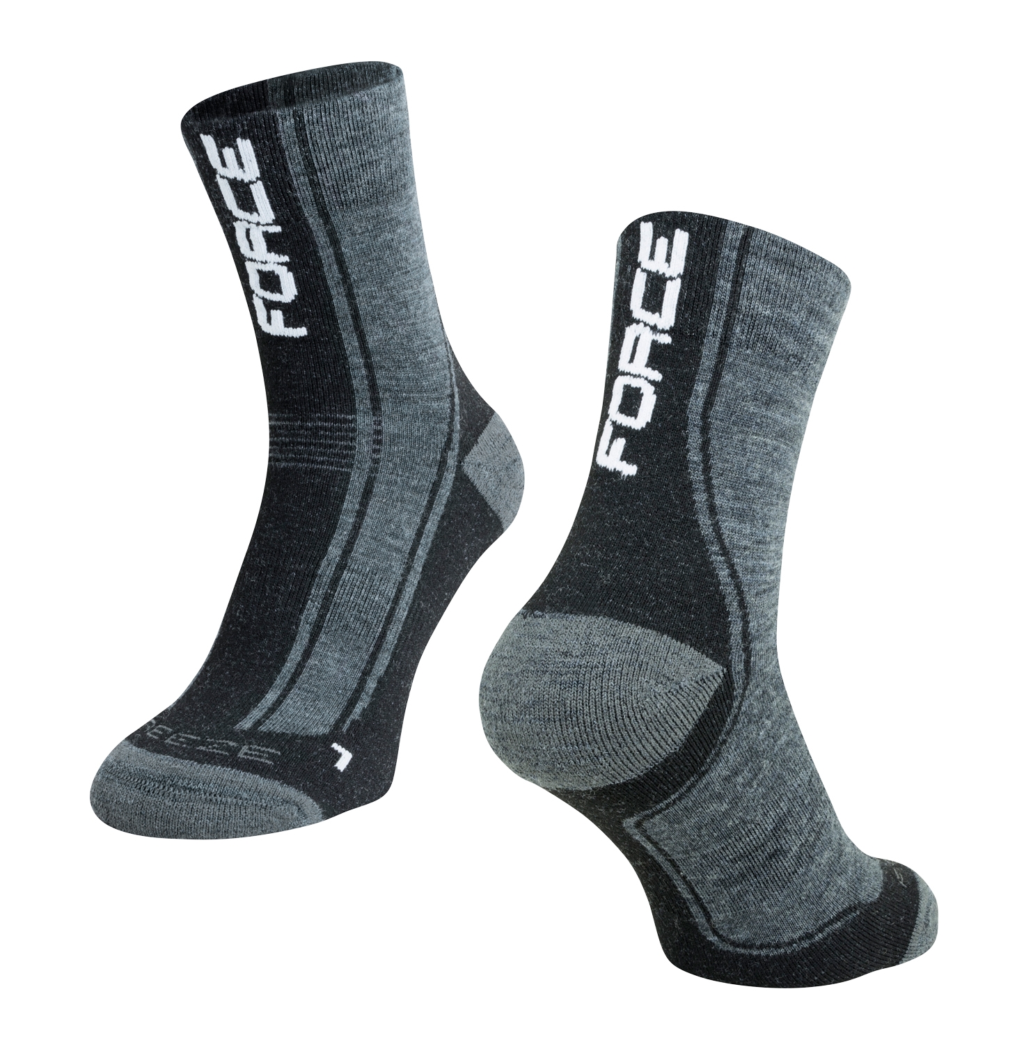ponožky F FREEZE, šedo-černo-bílé L-XL/42-47
