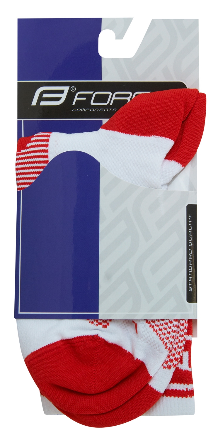 ponožky F LONG, bílo-červené L-XL/42-47