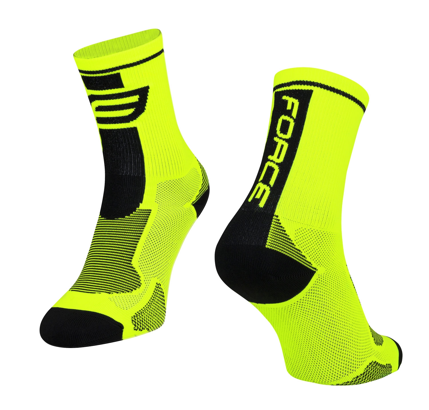 ponožky F LONG, fluo-černé XXL/48-49