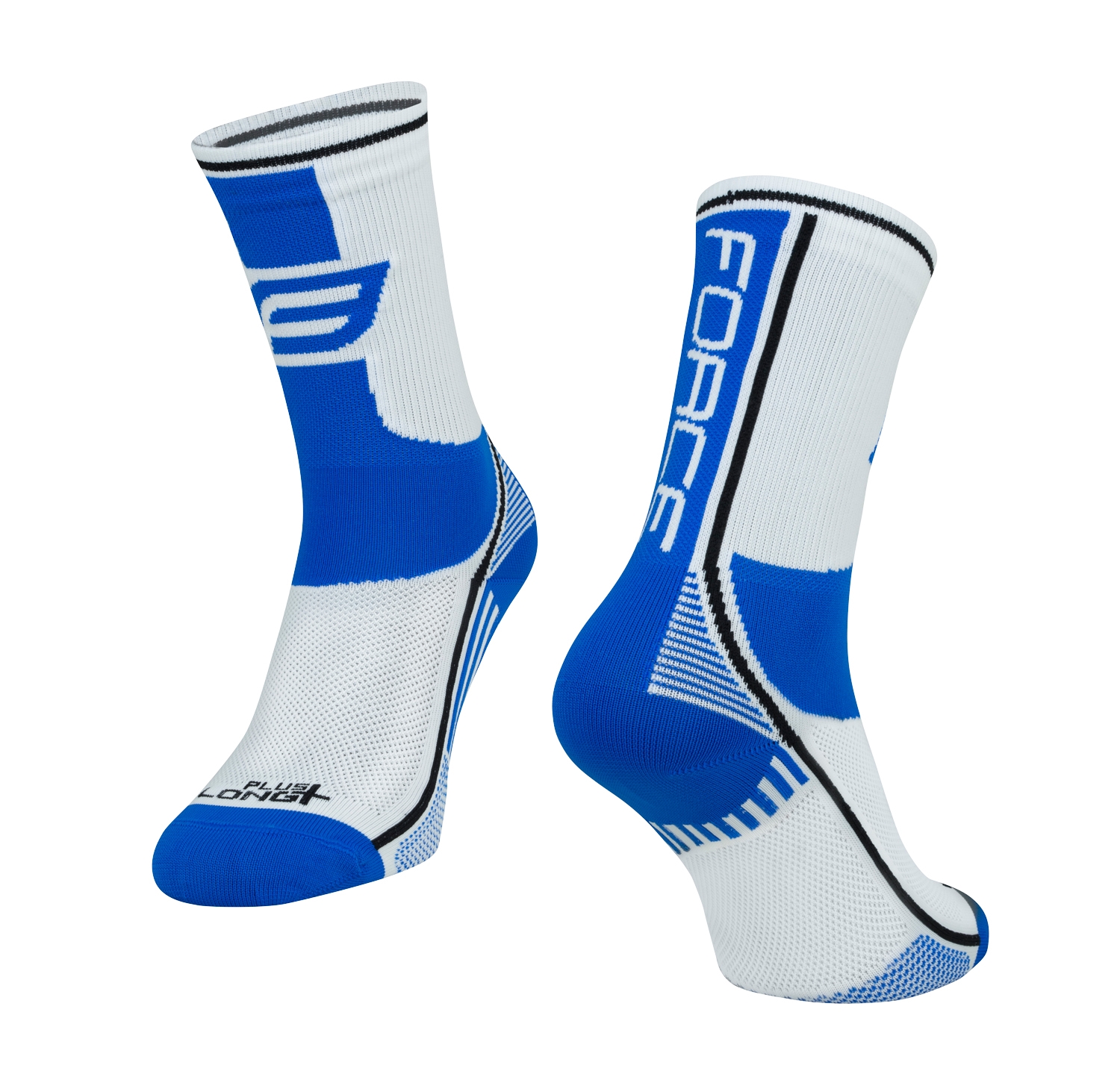 ponožky F LONG PLUS, modro-černo-bílé S-M/36-41