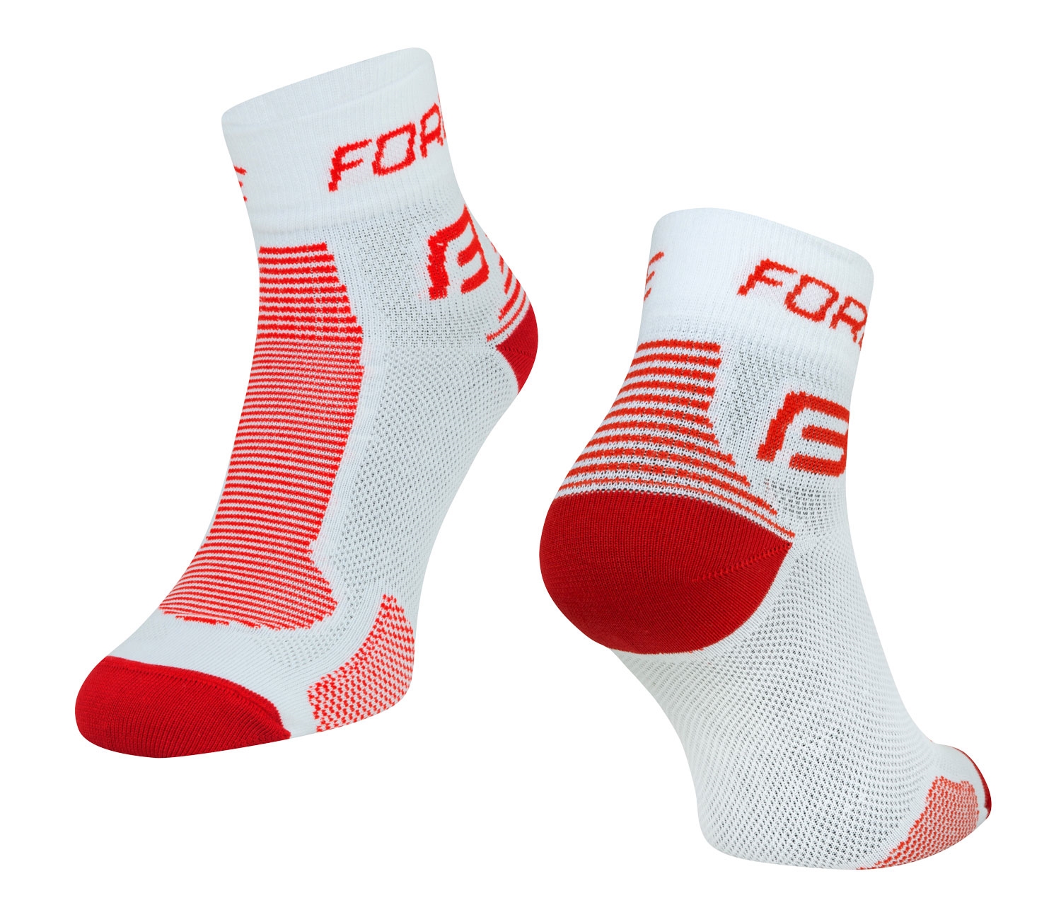 ponožky FORCE 1, bílo-červené S-M/36-41