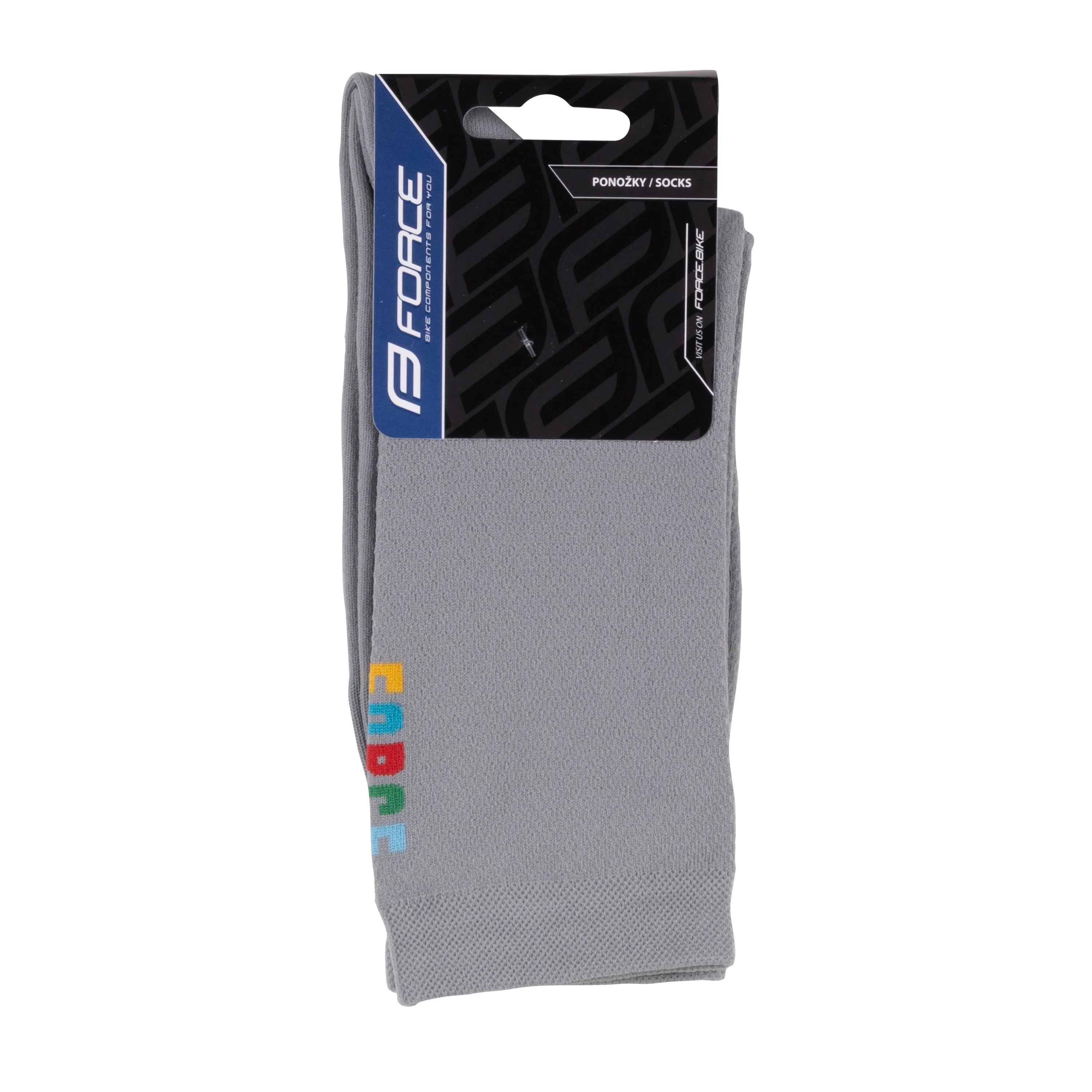 ponožky FORCE COLOUR dlouhé, šedé S-M/36-41