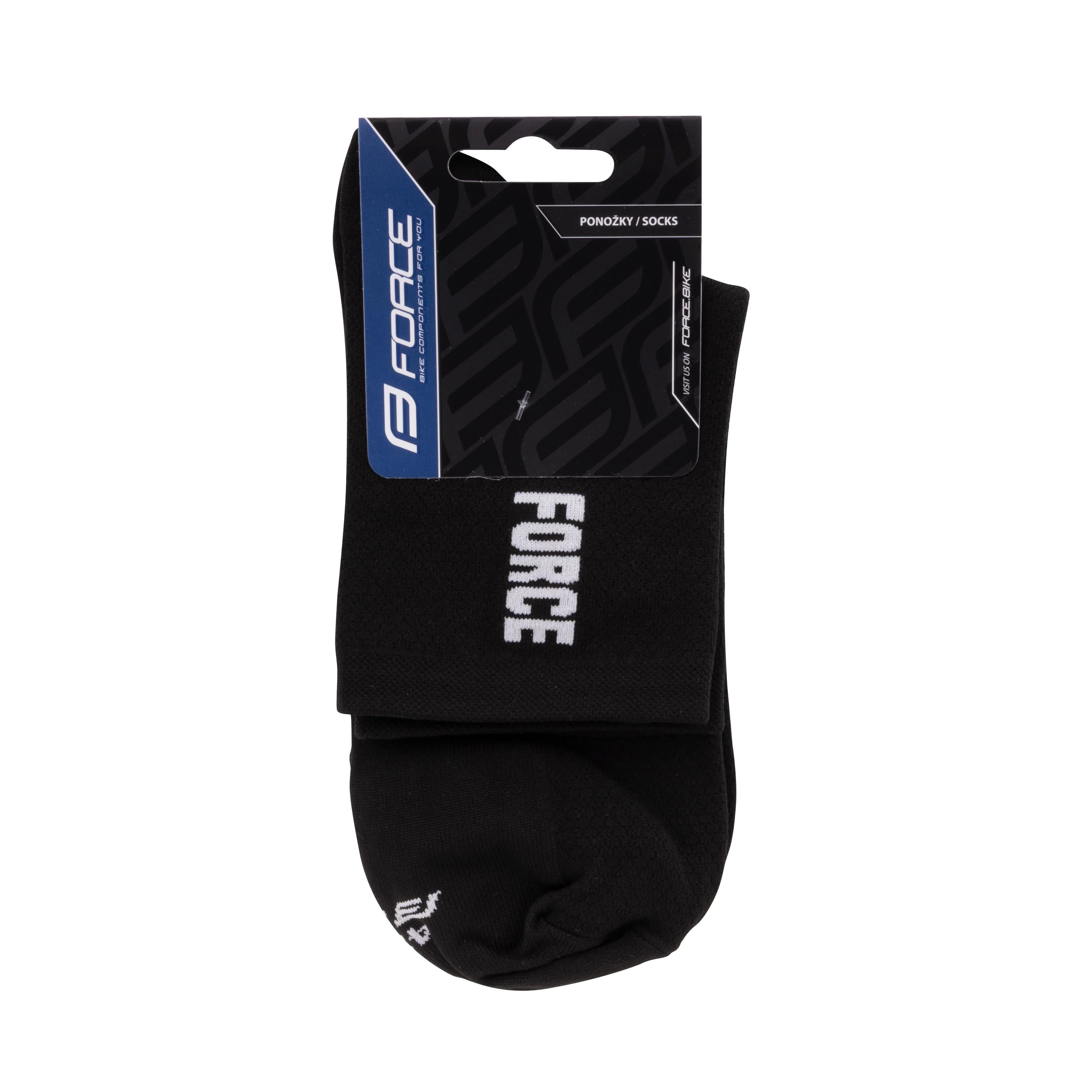 ponožky FORCE COLOUR krátké, černé L-XL/42-46
