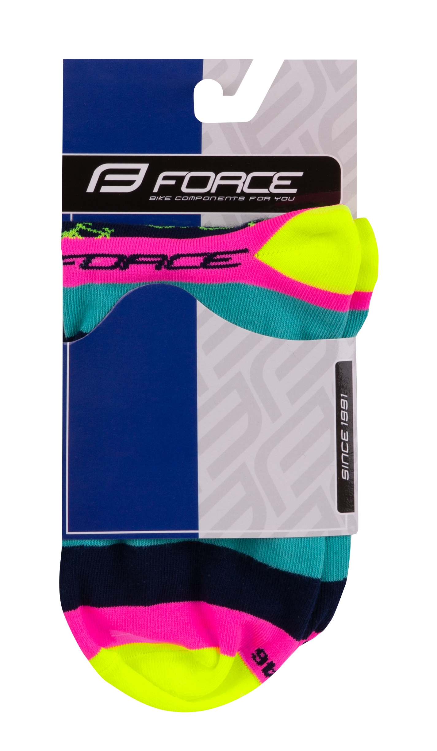 ponožky FORCE CYCLE, růžové L-XL/42-46