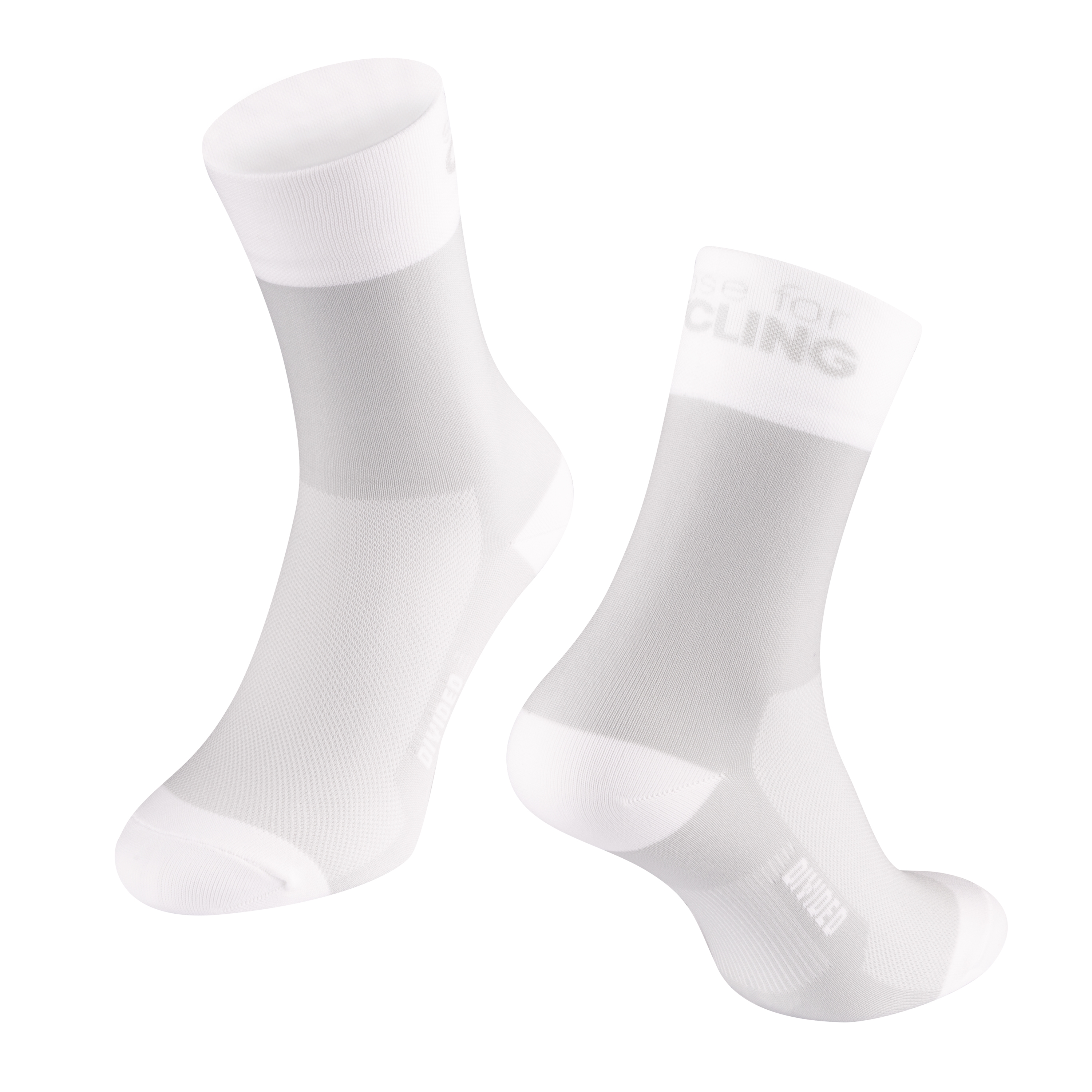 ponožky FORCE DIVIDED dlouhé, bílé L-XL/42-46