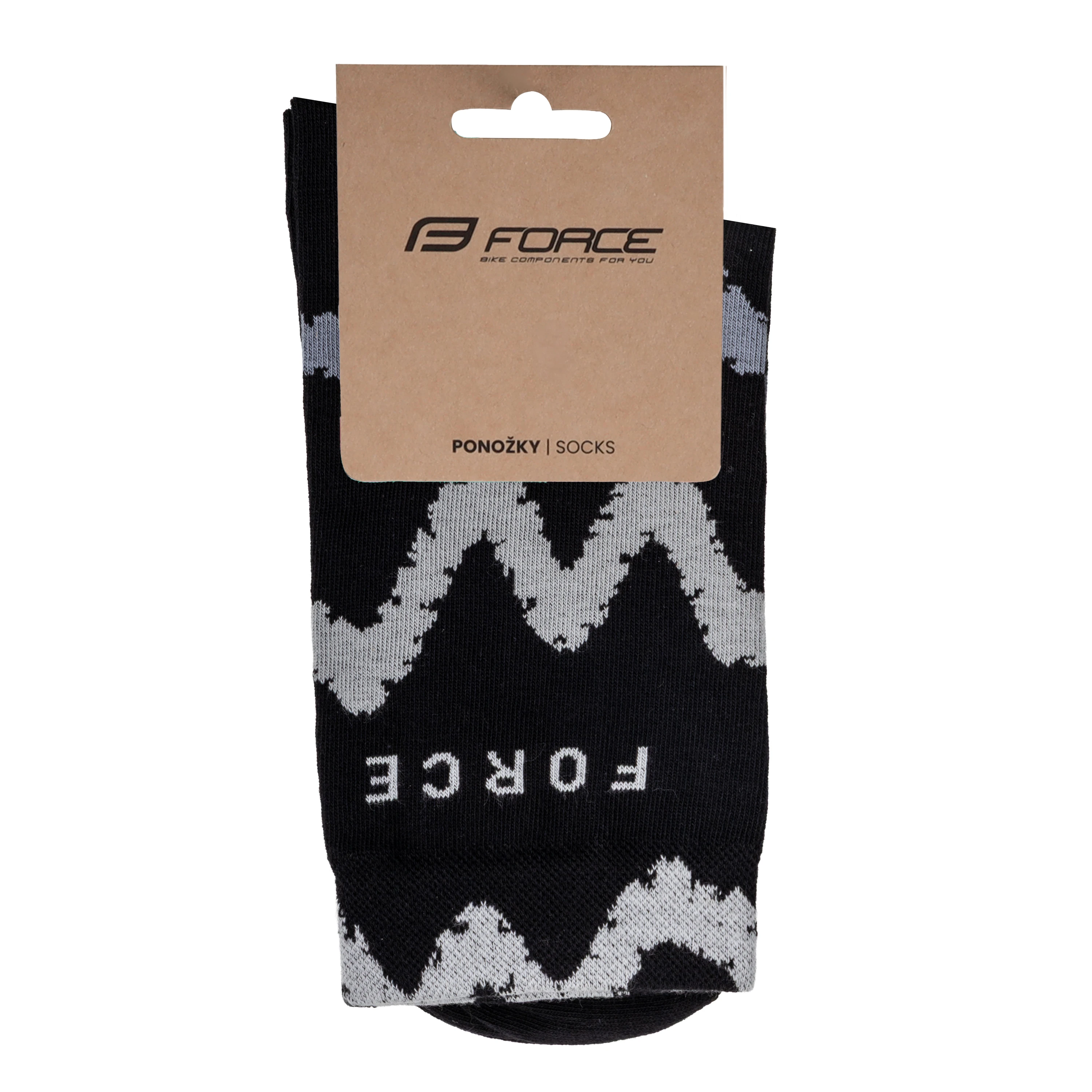 ponožky FORCE ENDURE, černo-šedé S-M/36-41