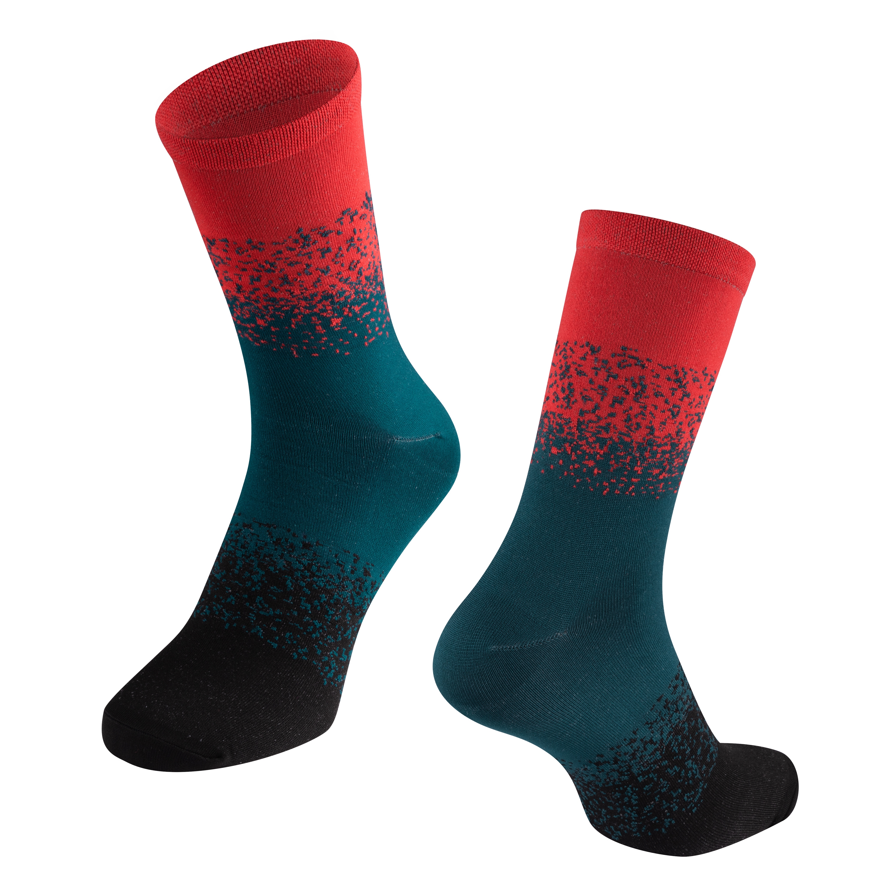 ponožky FORCE ETHOS, červeno-zelené L-XL/42-46