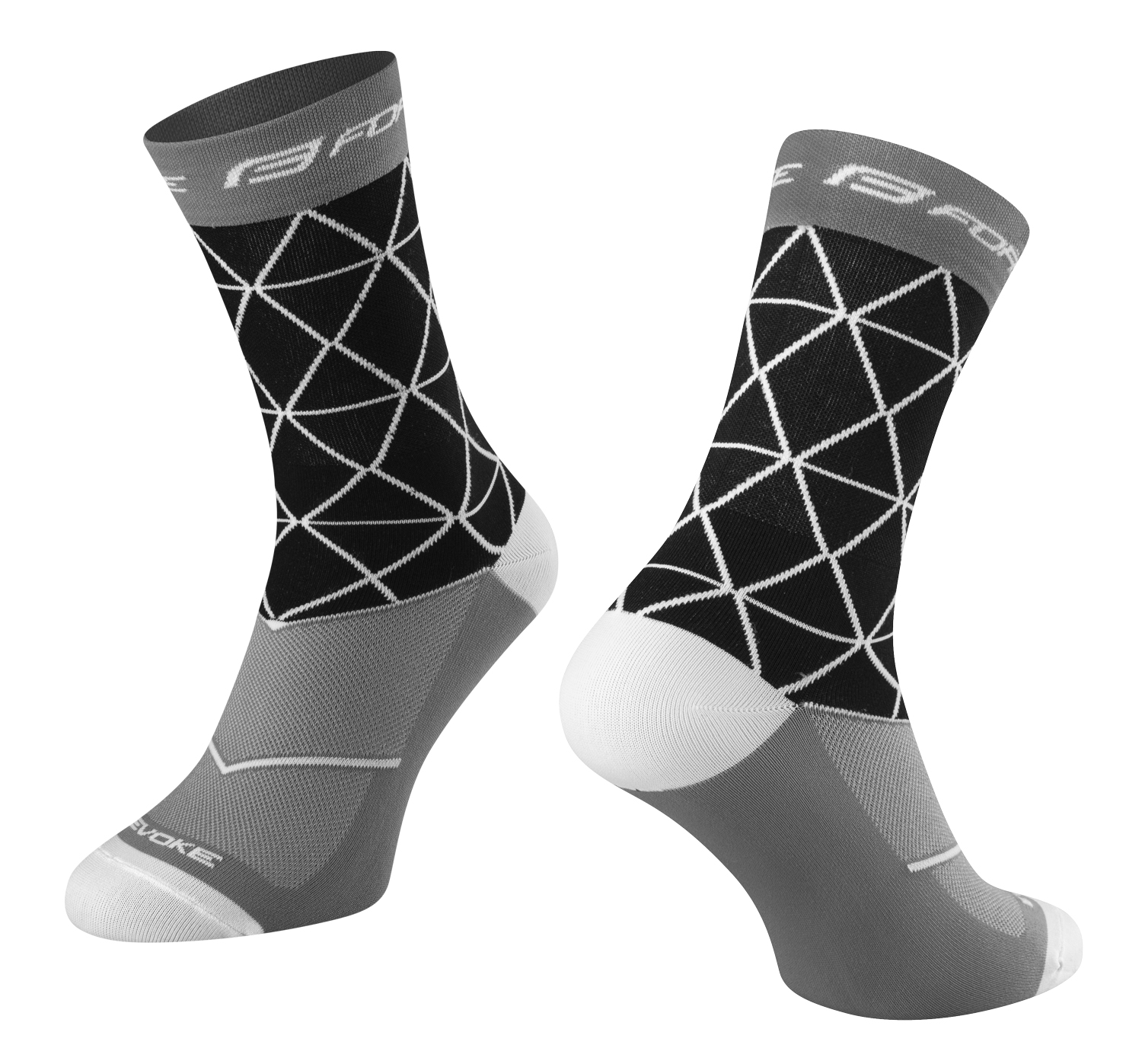 ponožky FORCE EVOKE, černo-šedé L-XL/42-46