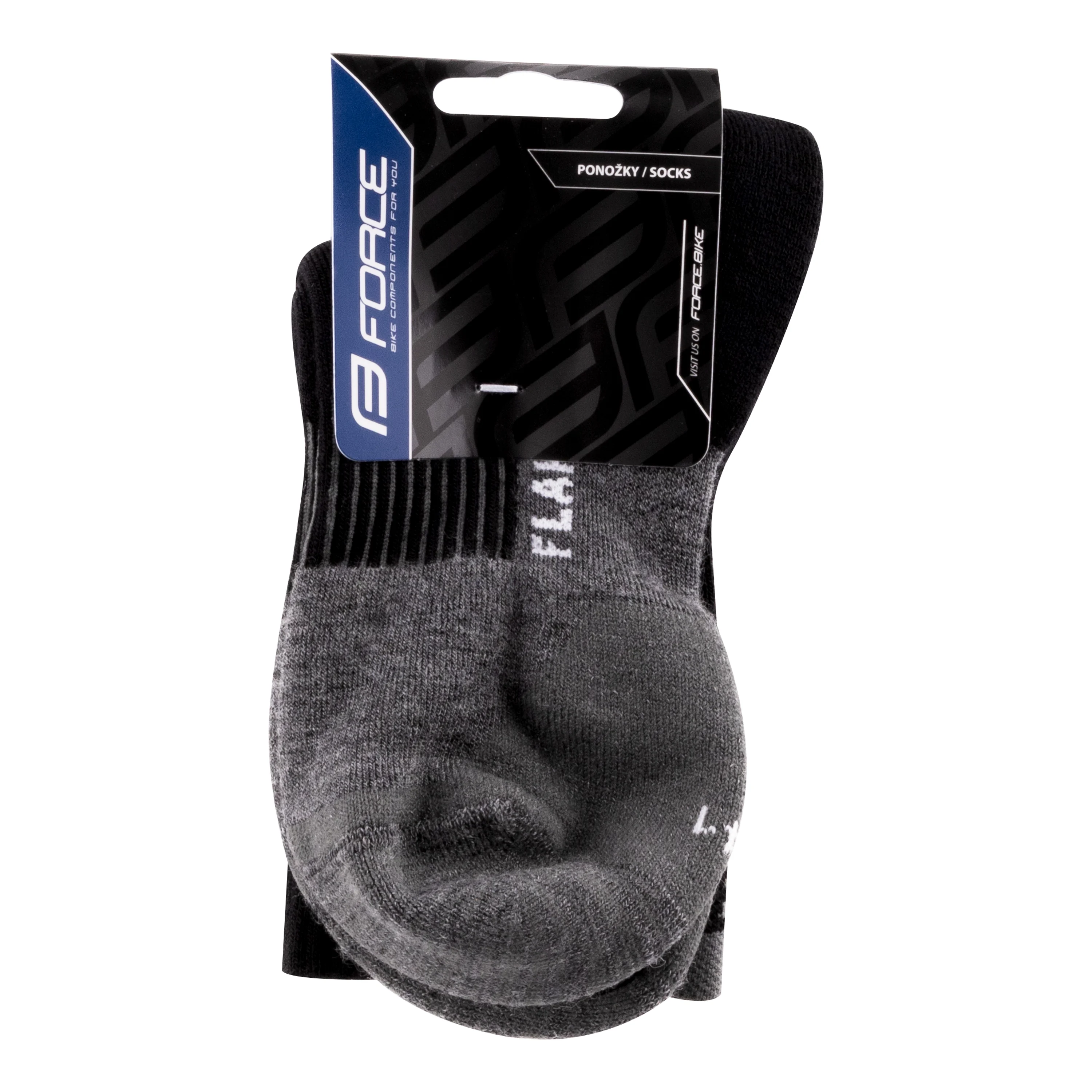 ponožky FORCE FLAKE termo, černo-šedé S-M/36-41